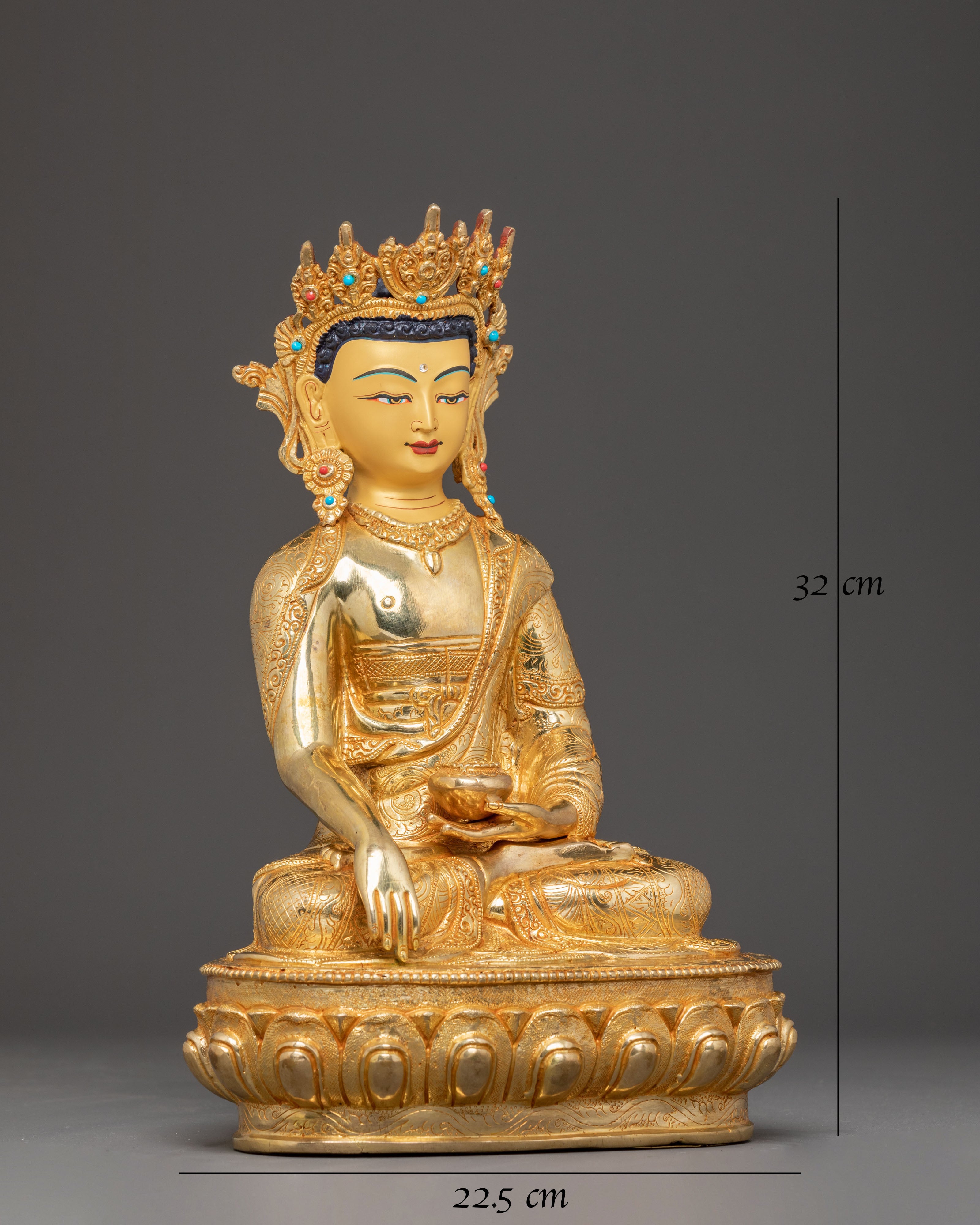 Shakyamuni Buddha Golden Statue | Historical Buddha Sculpture
