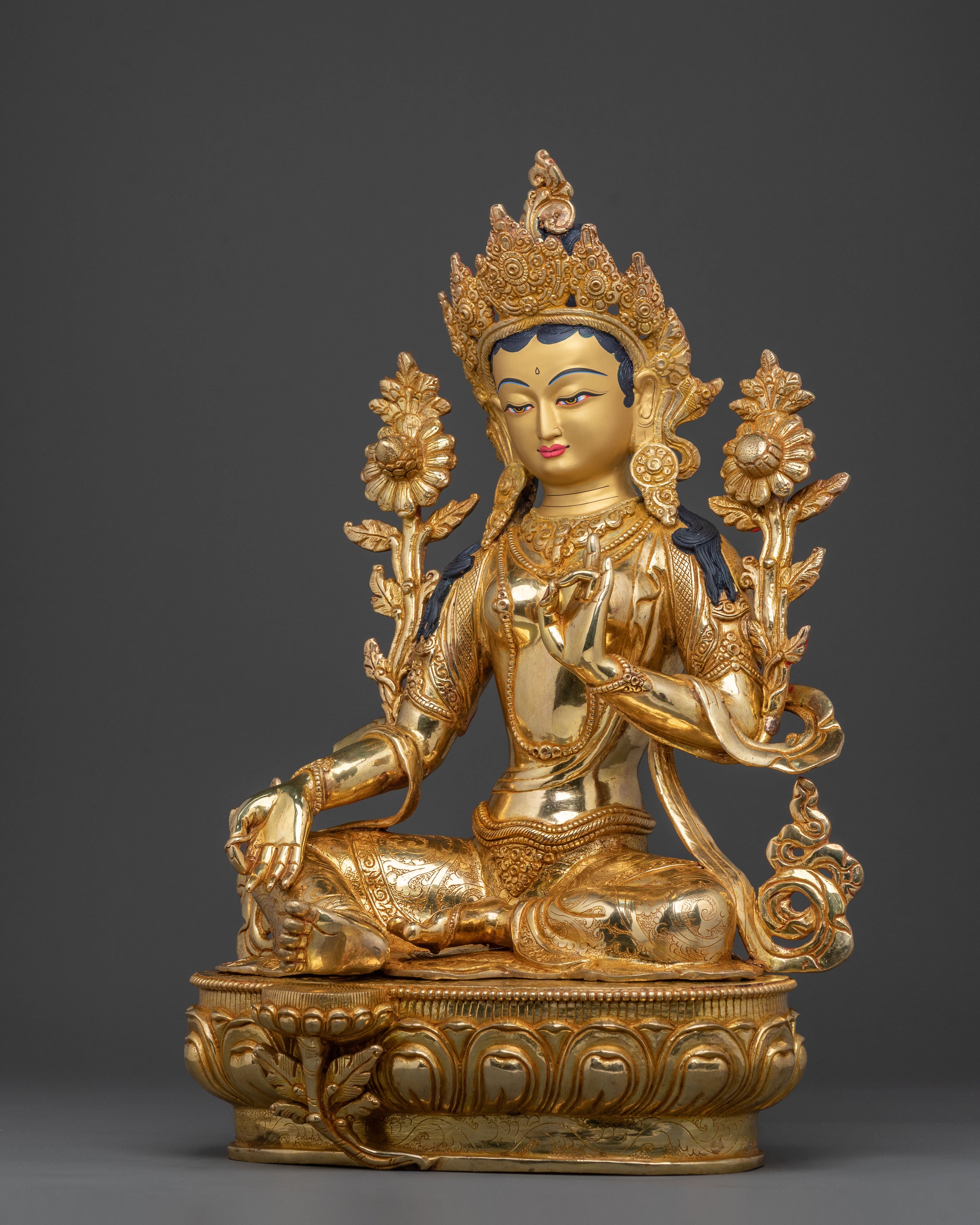 Buddhist Goddess Green Tara Spiritual Statue | Meditation and Protection Shrine