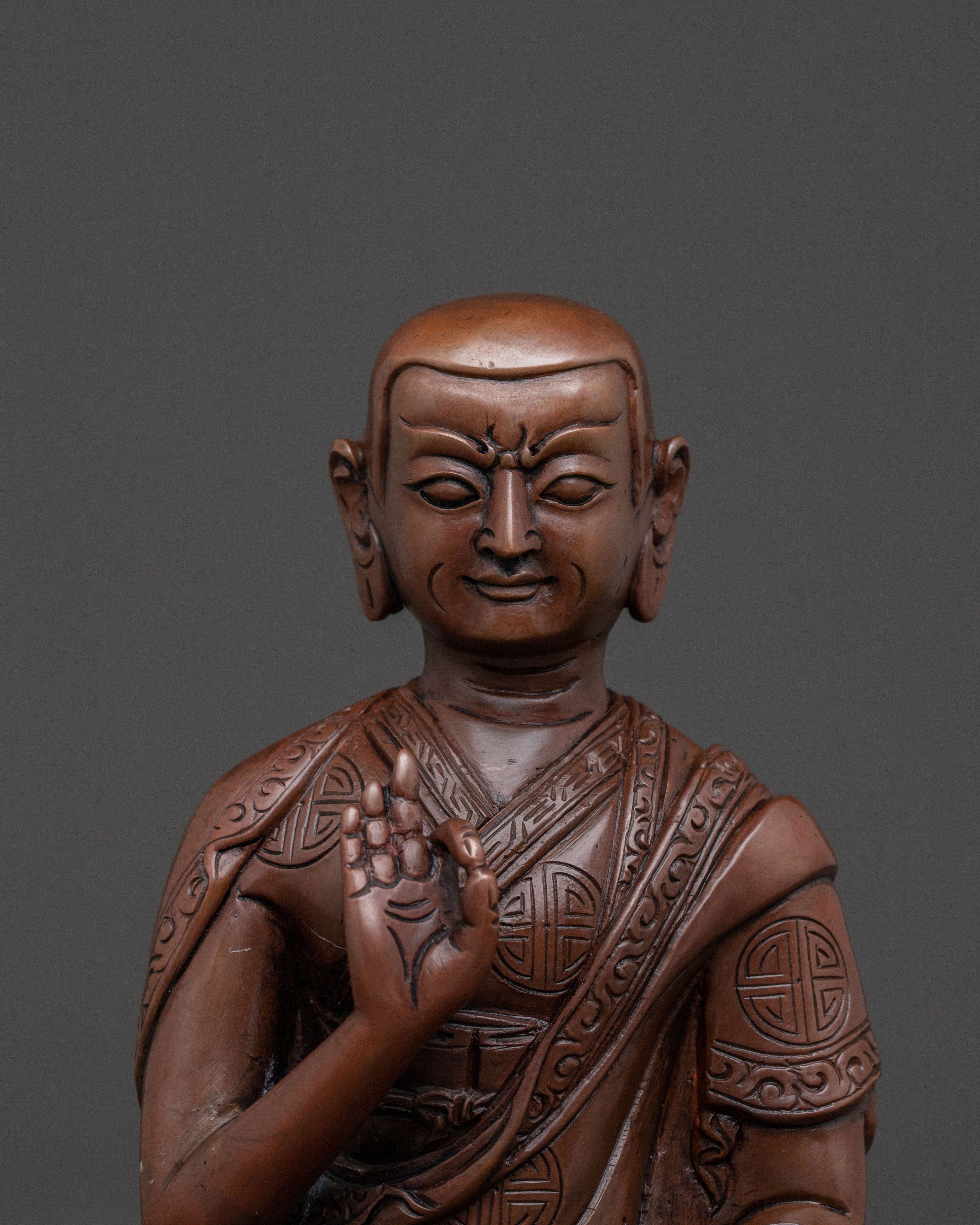 Tsongkhapa with Disciples Handcrafted Statue |  Home Decor