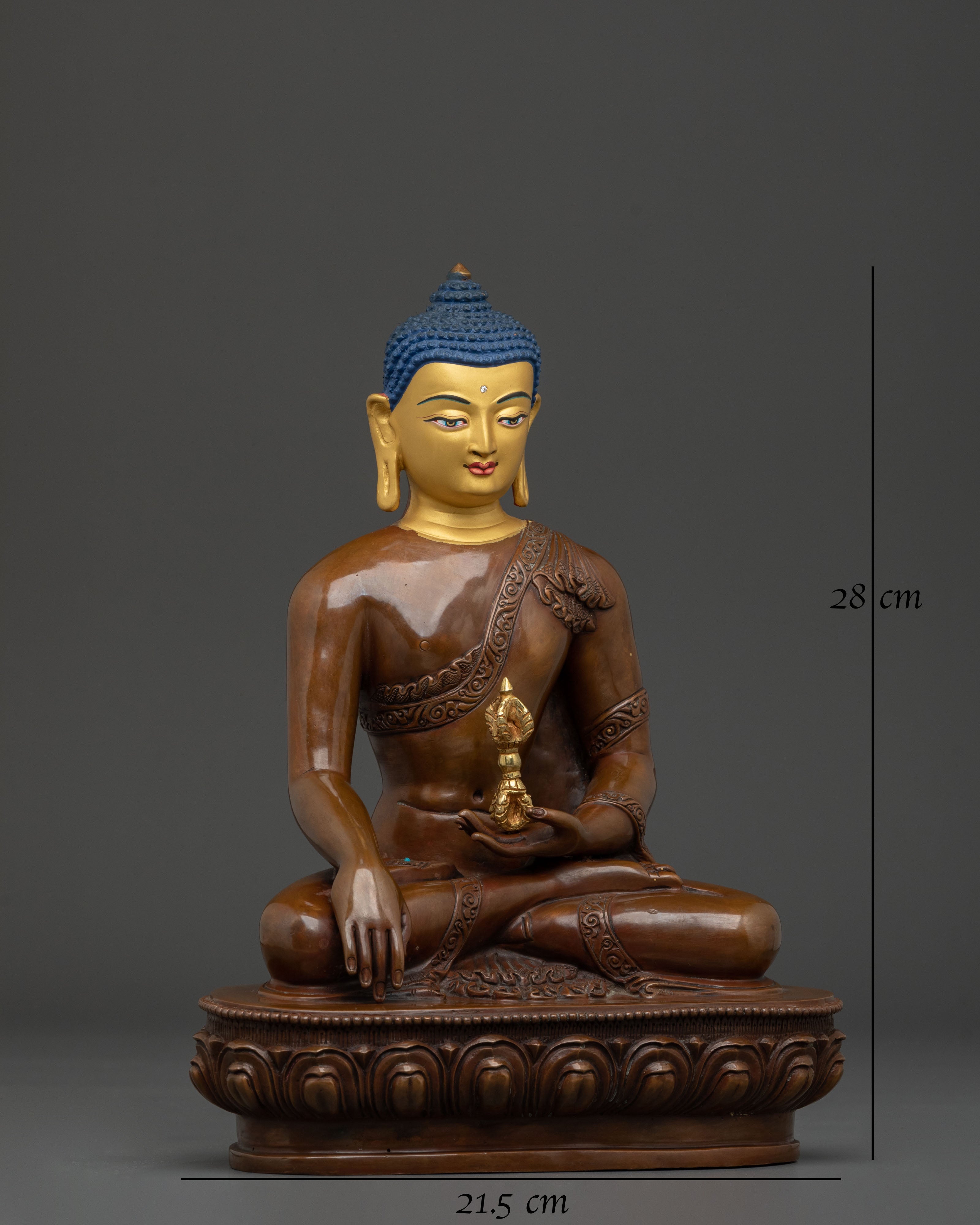 Mitrugpa Oxidized Copper Statue:  Meditation Altar Decor