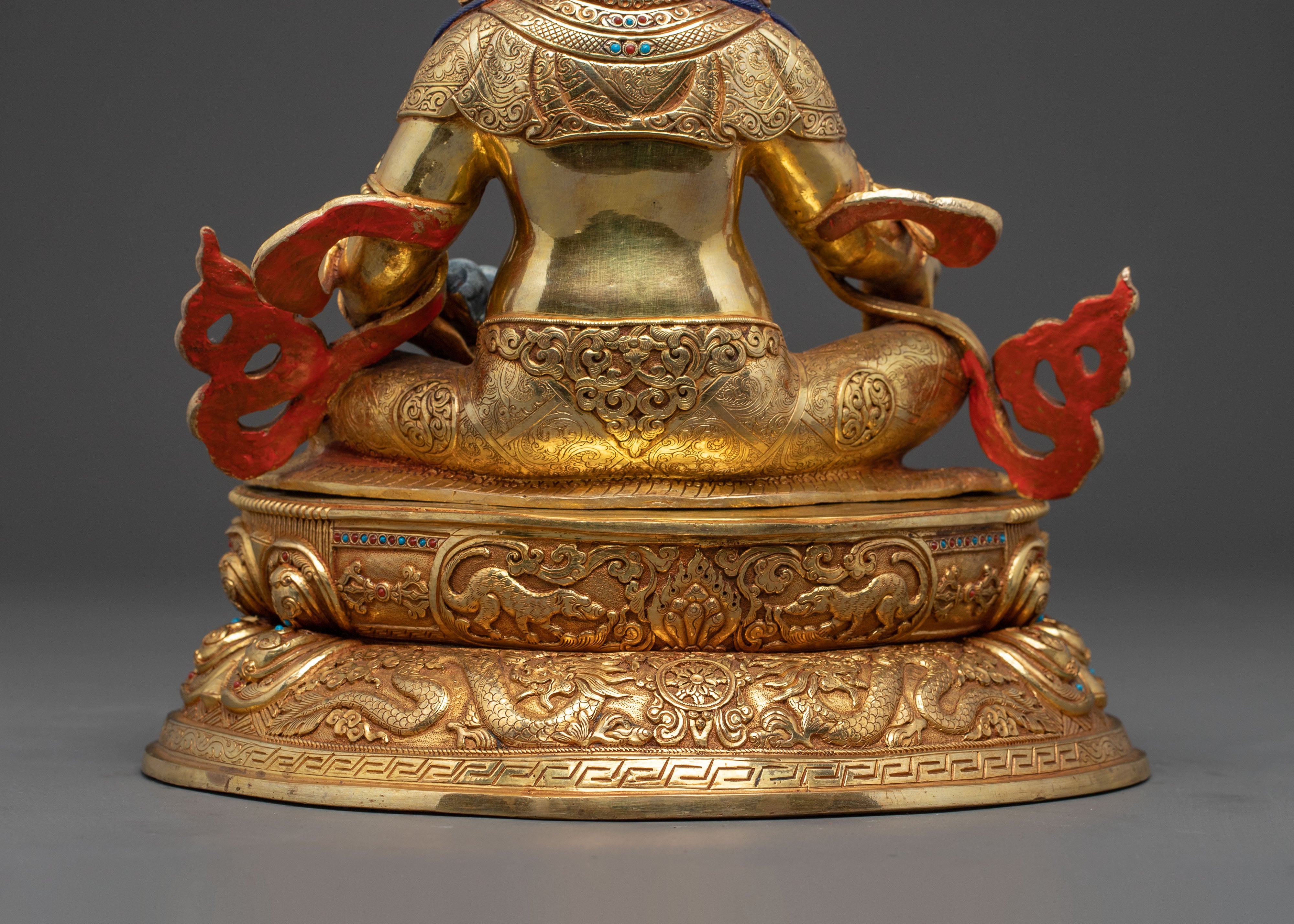 Handcrafted Dzambhala Golden Statue | Buddhist God of Wealth