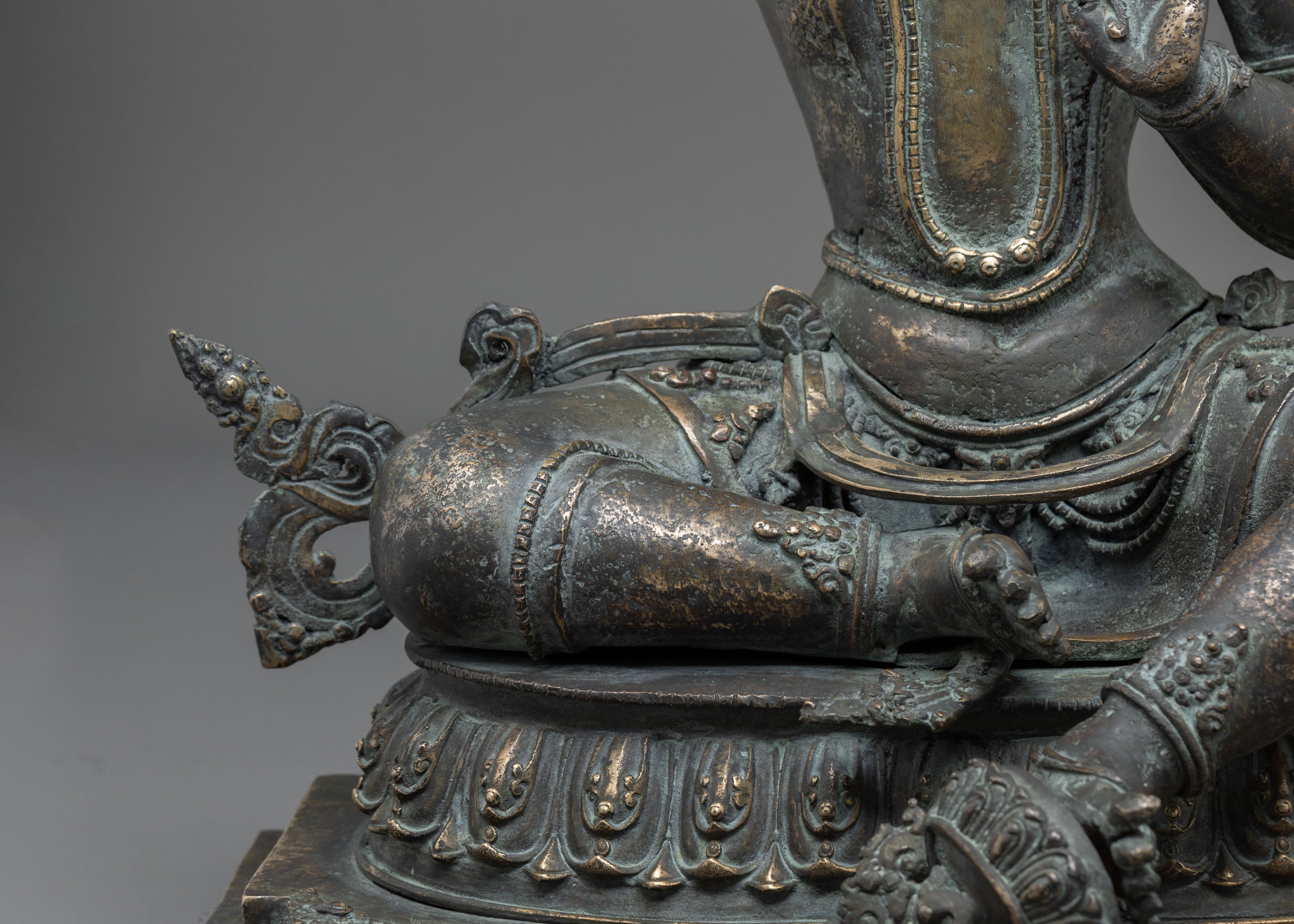 Handmade Manjughoṣa Statue | Sacred Antique Finish