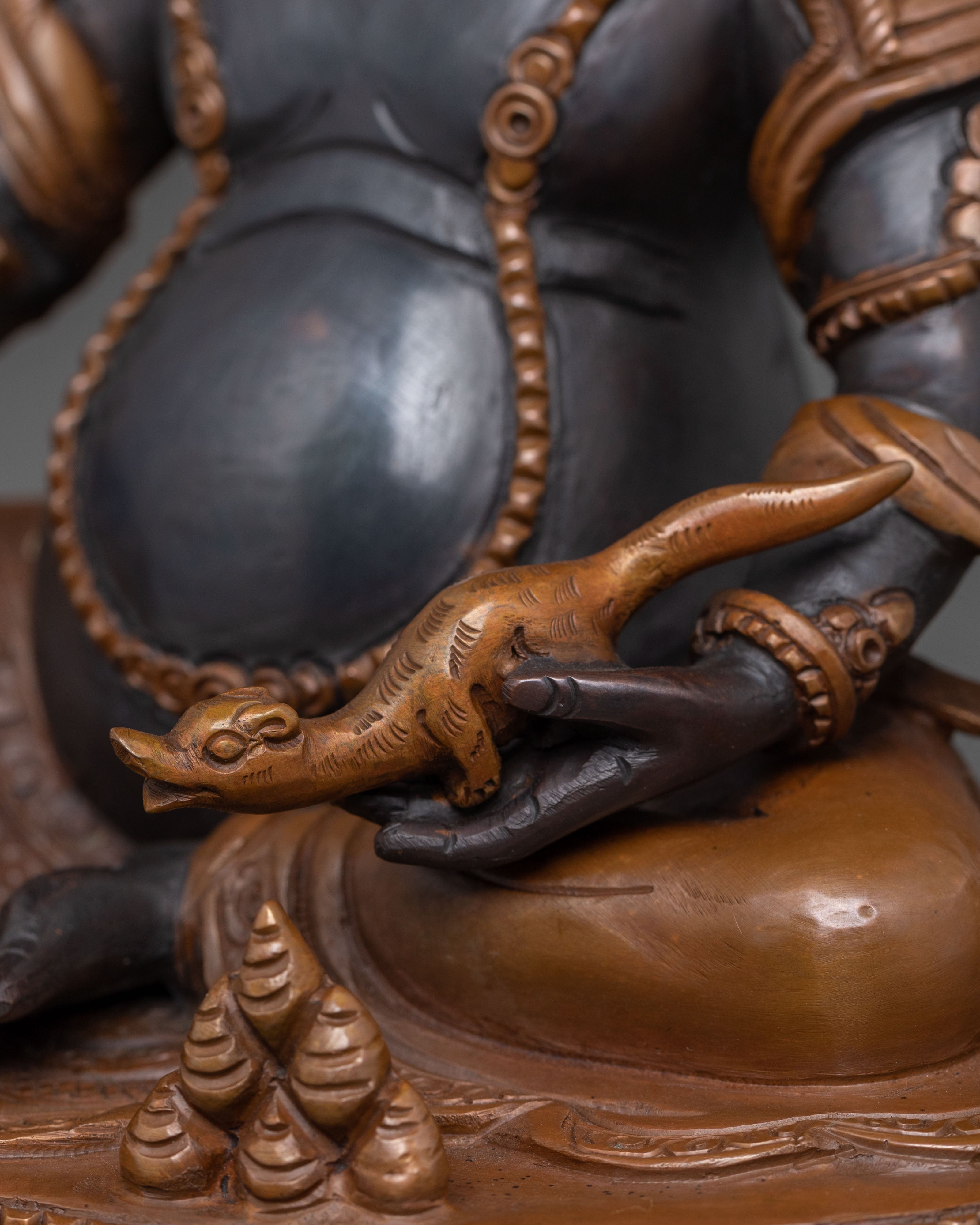 Dzambhala | Oxidized Copper Prosperity Statue