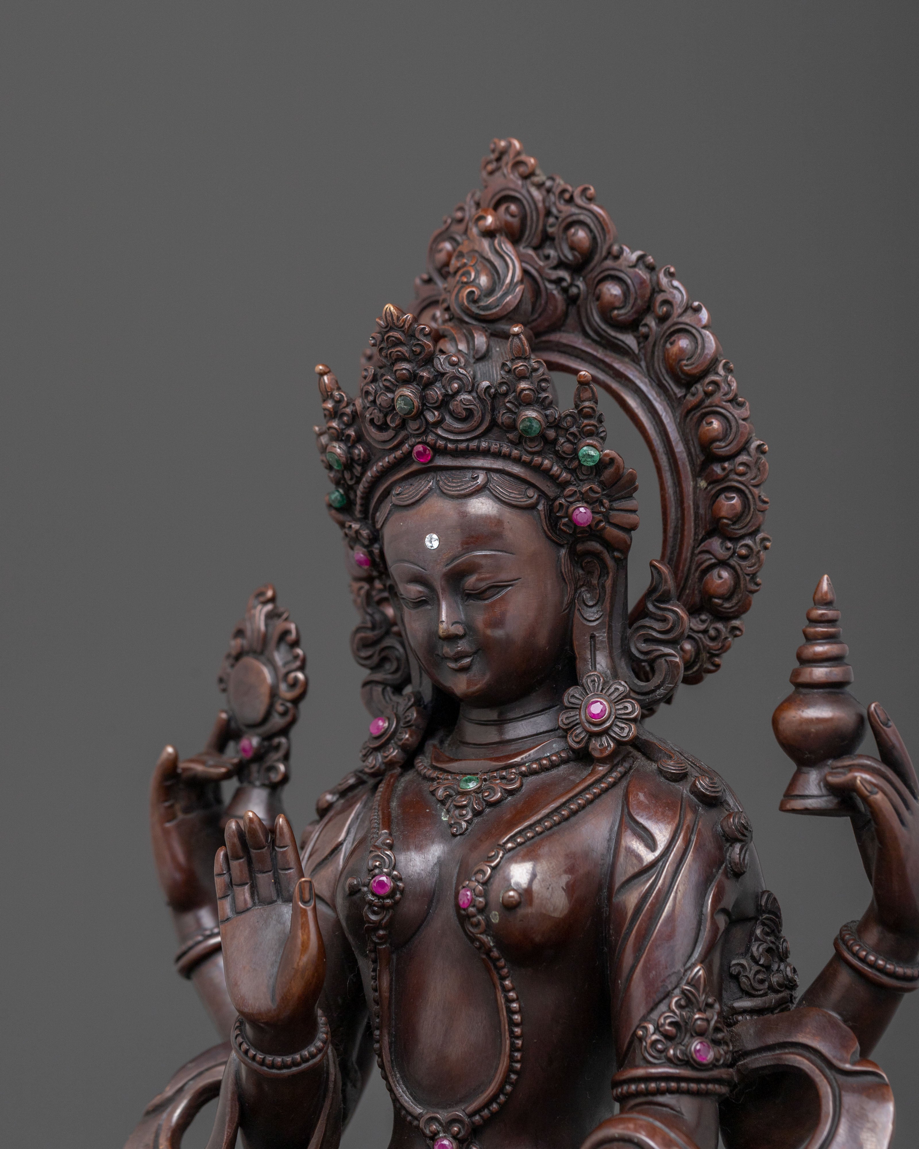 Goddess Laxmi: Handcrafted Sacred Statue