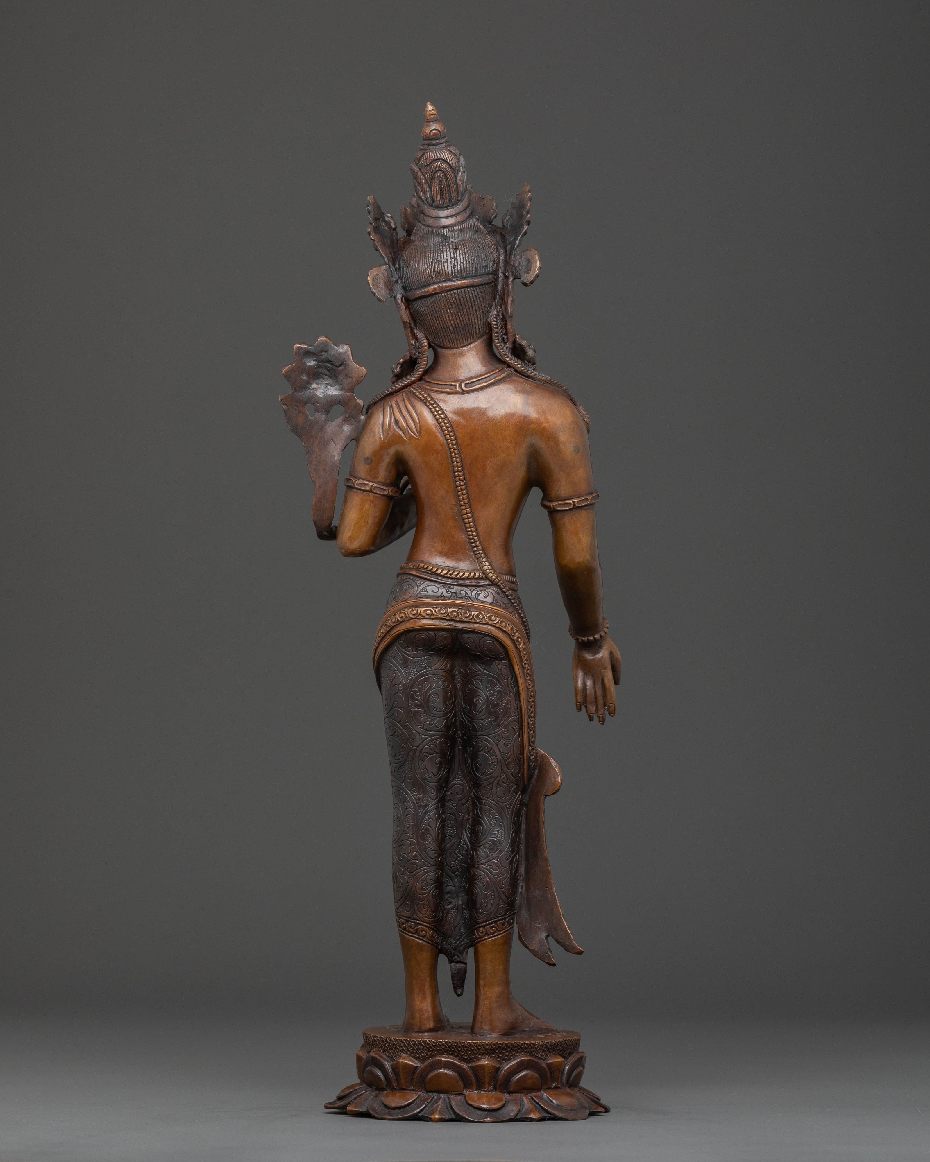 Padmapani Handcrafted Spiritual Statue | Lotus Bearer