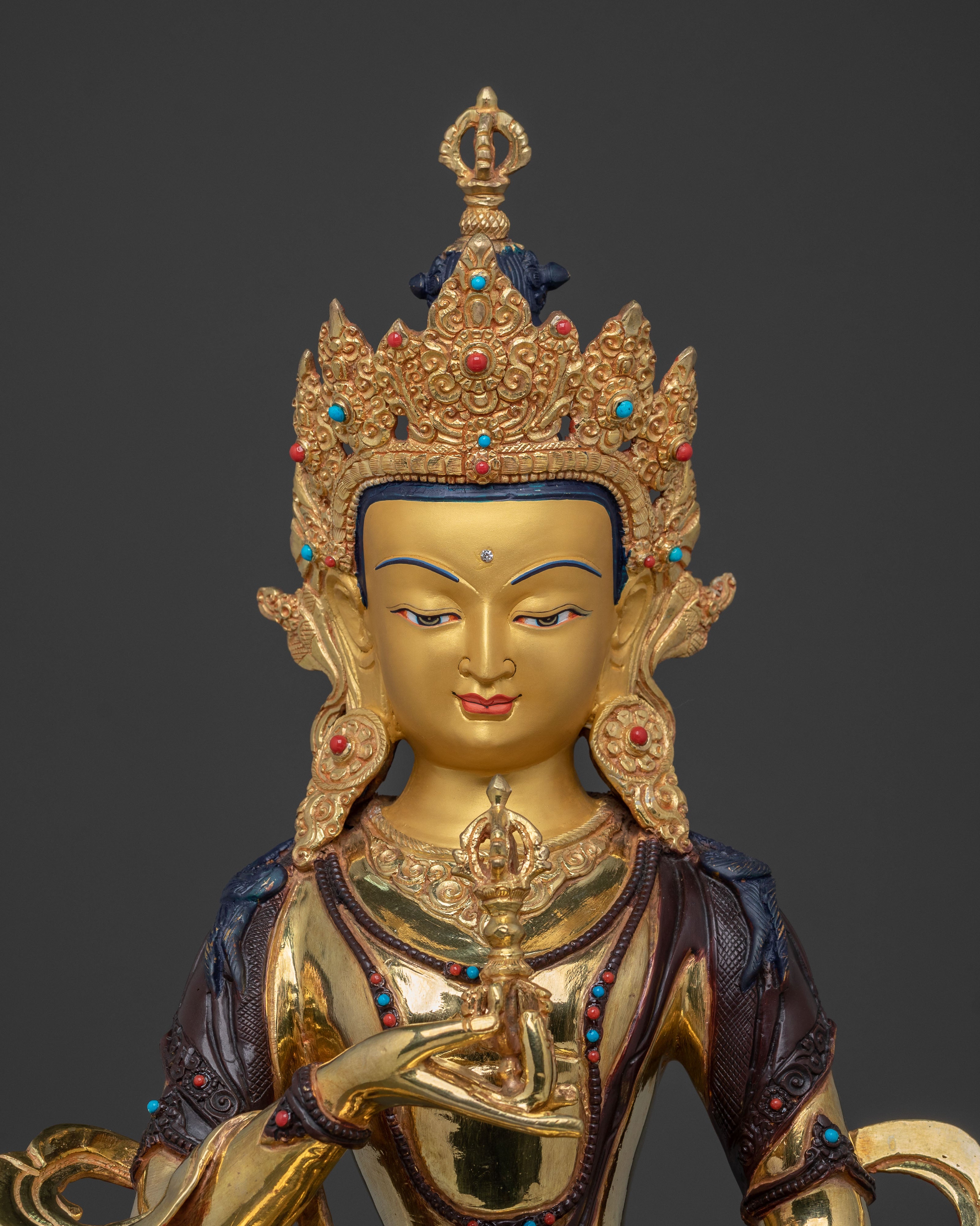 Vajrasattva: Sacred 24K Gold Gilded Figurine