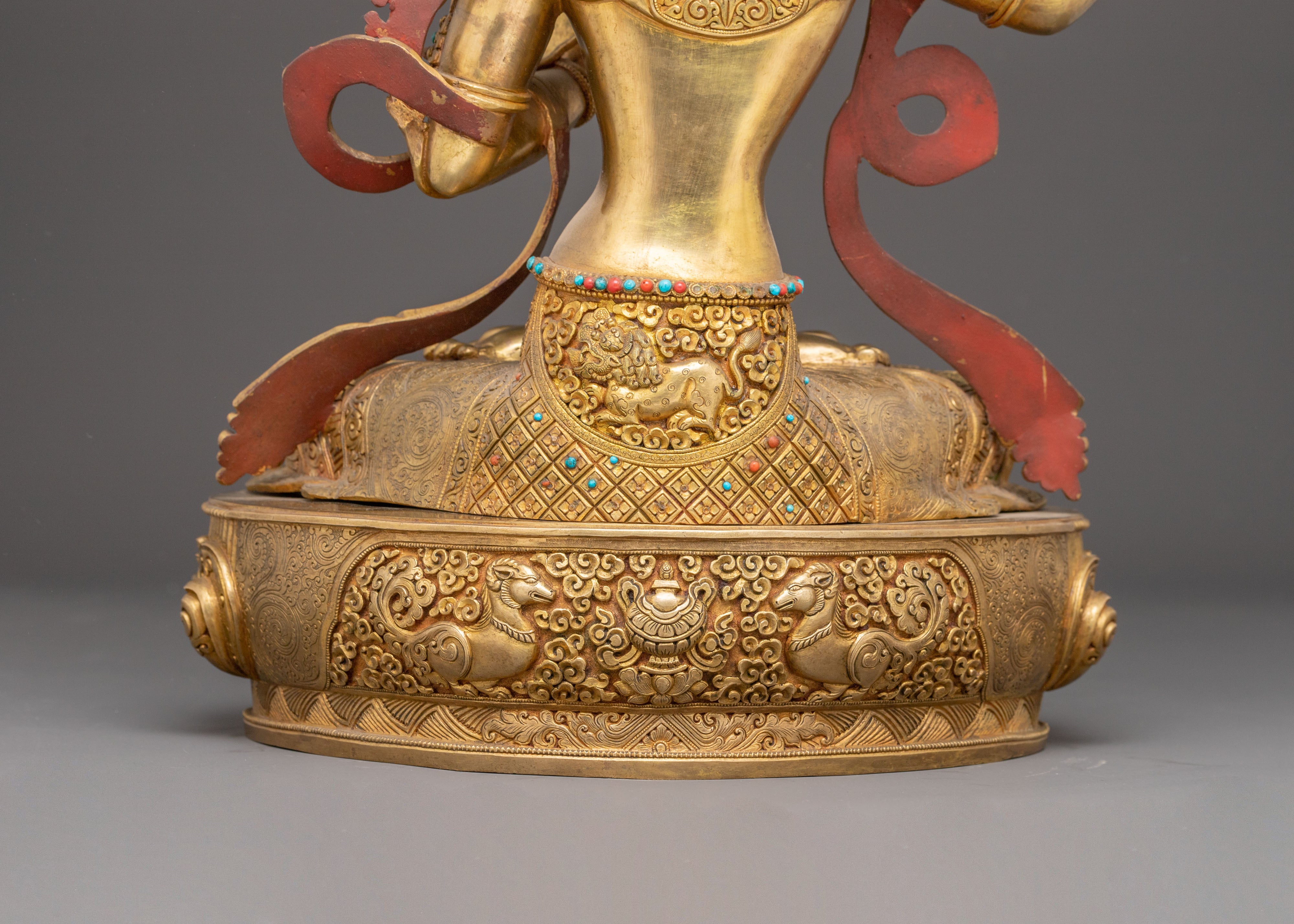 Manjushri Bodhisattva Handcrafted Statue | Traditional Himalayan Art