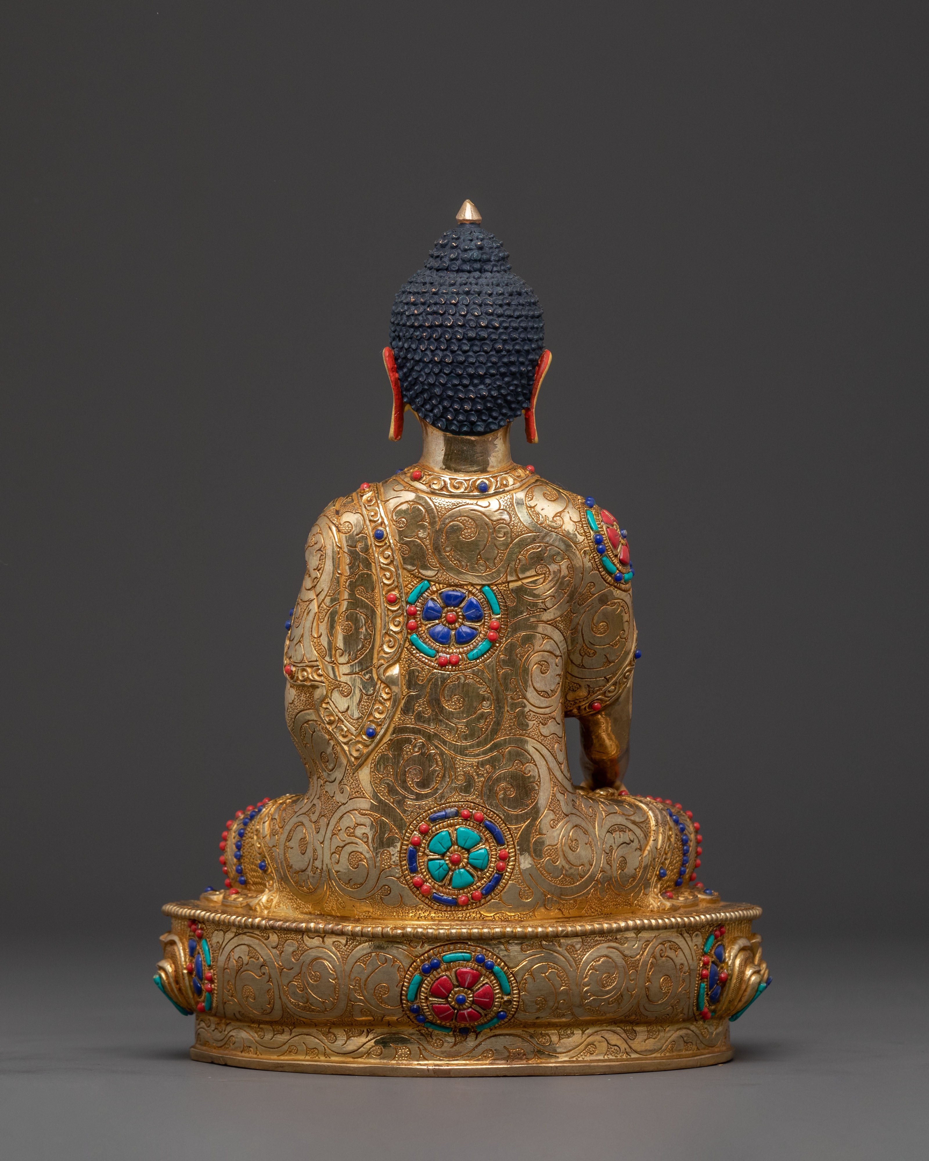 Radiating Compassion Shakyamuni Buddha Statue - Hand-Gilded Copper Statue