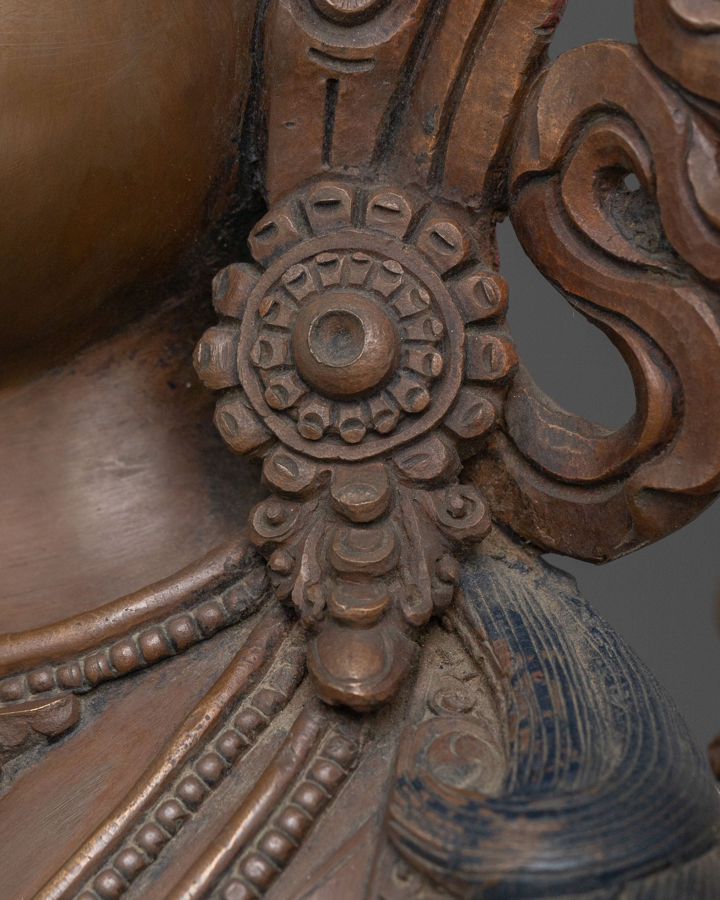 White Tara Oxidized Copper Statue | Long Life Icon