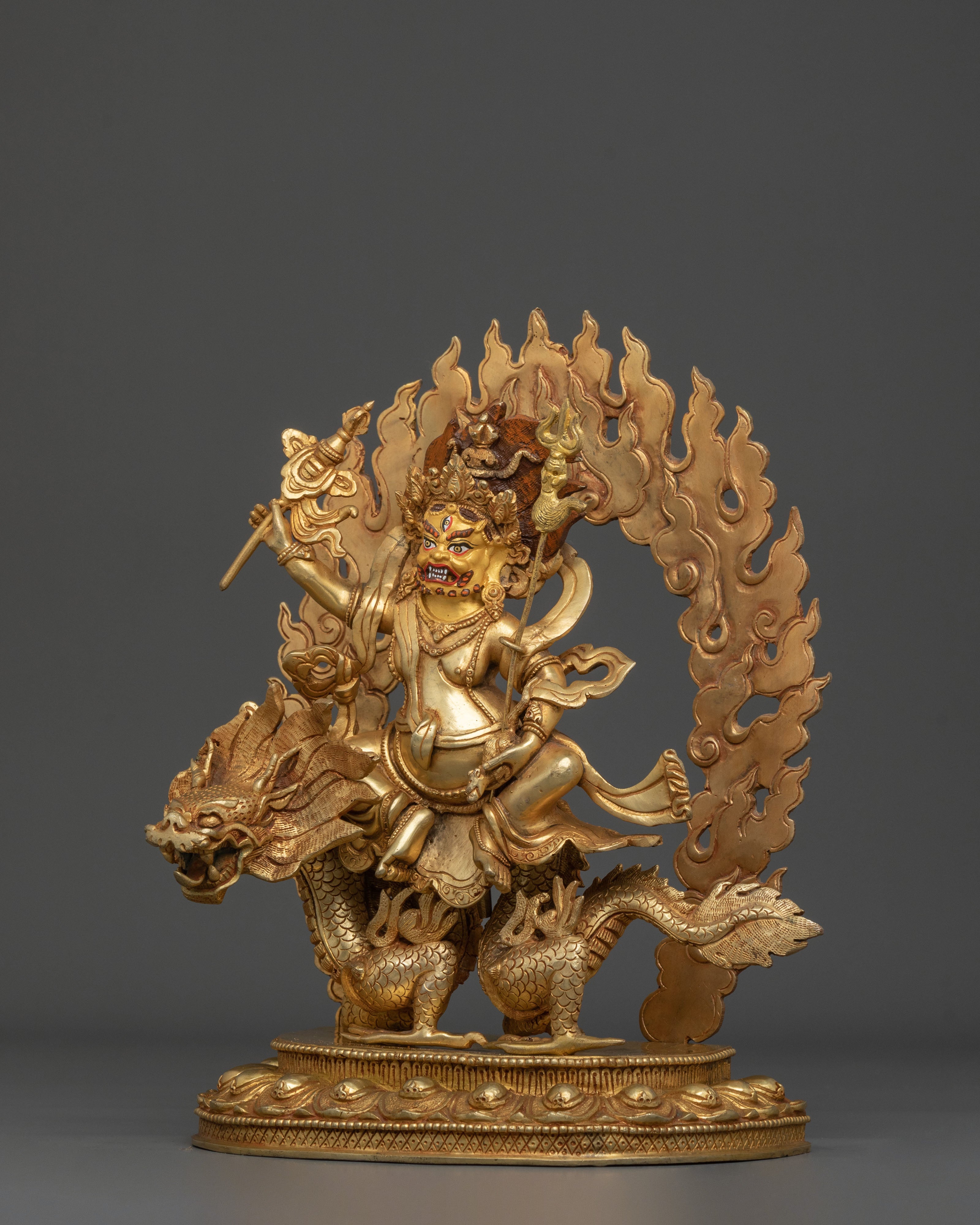White Dzambhala Handcrafted Sculpture: Purity and Abundance