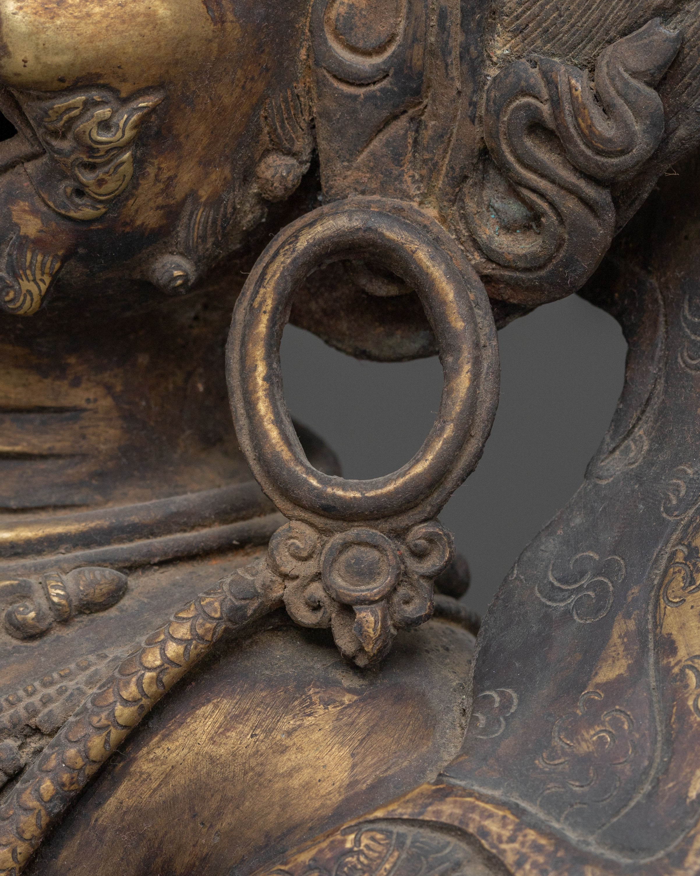 Himalayan Vajrapani Sculpture | Oxidized Copper Art