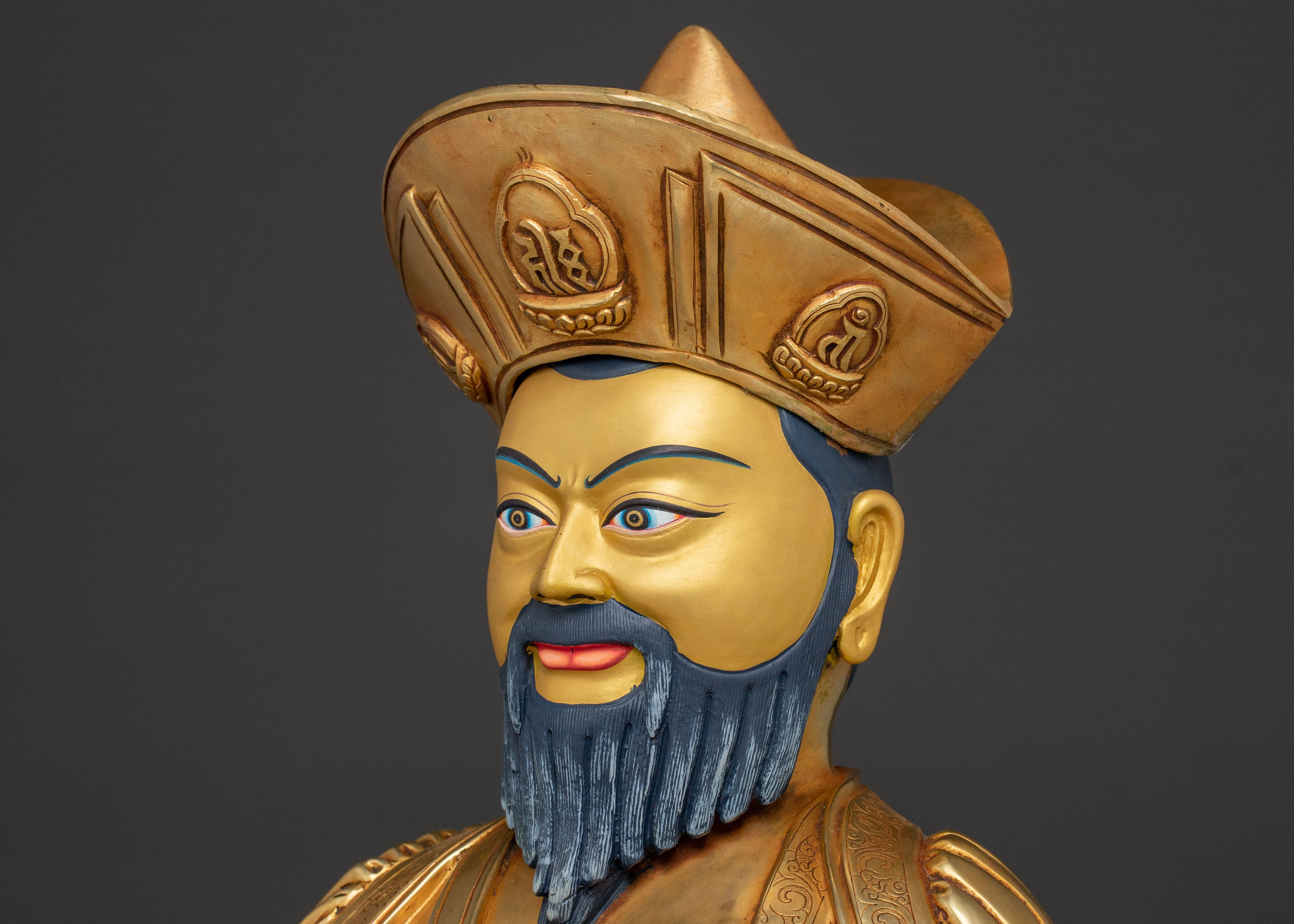 Guru Shapdum Figurine | 24K Gold Gilded Altar Decor