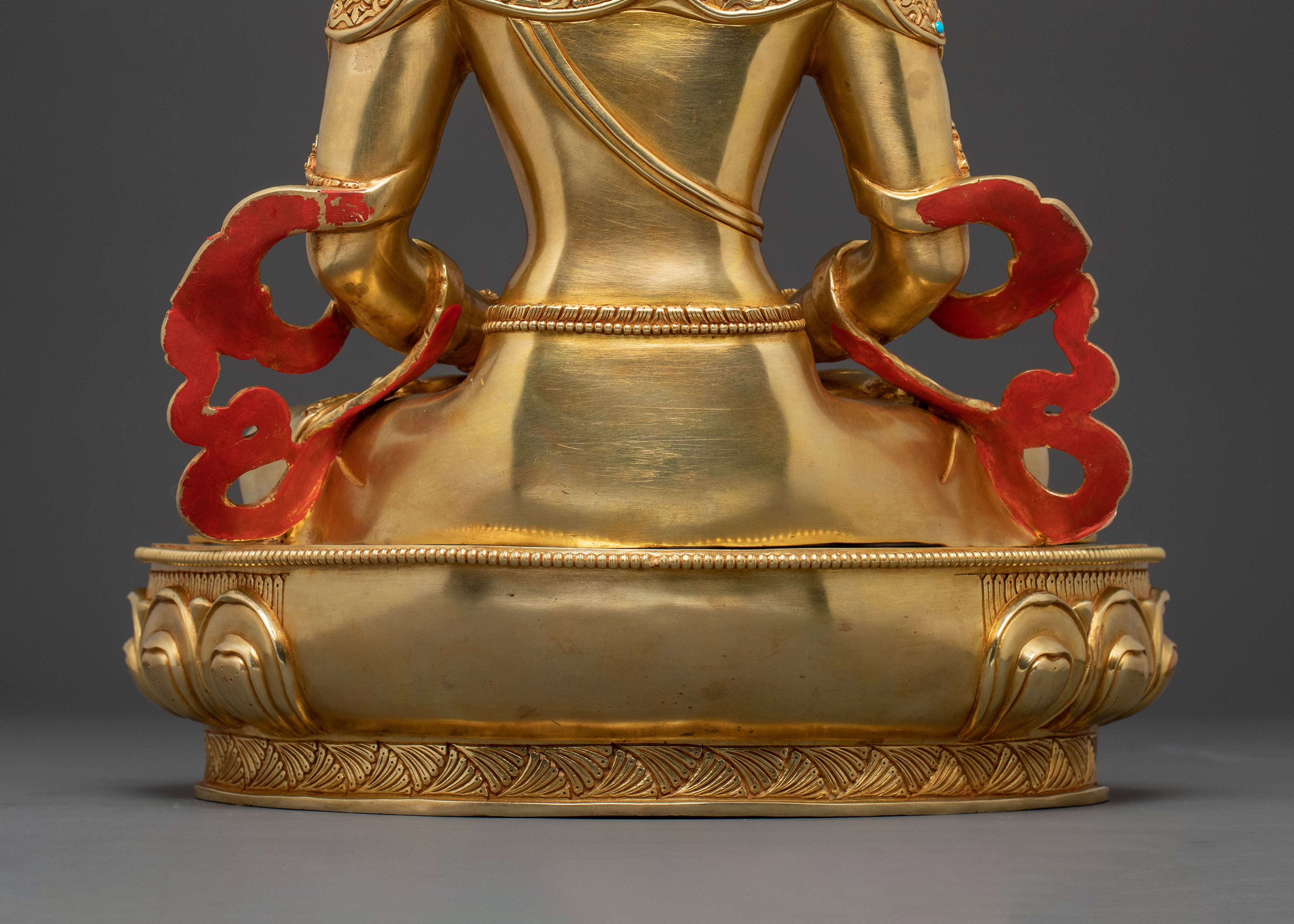 Amitayus Statue for Longevity – Hand-Gilded Copper
