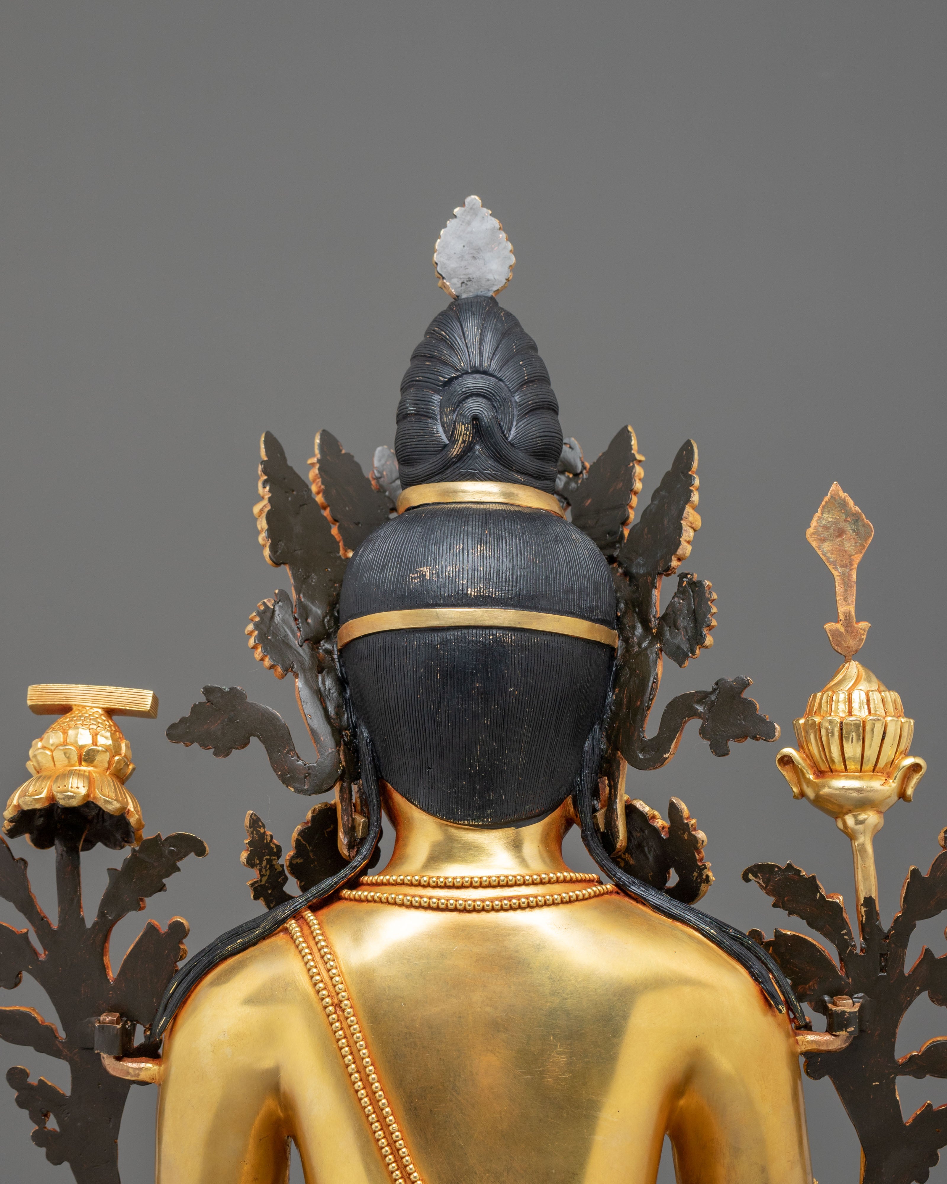 Tikshna Manjushri 24K Gold Gilded Statue | Made in Nepal