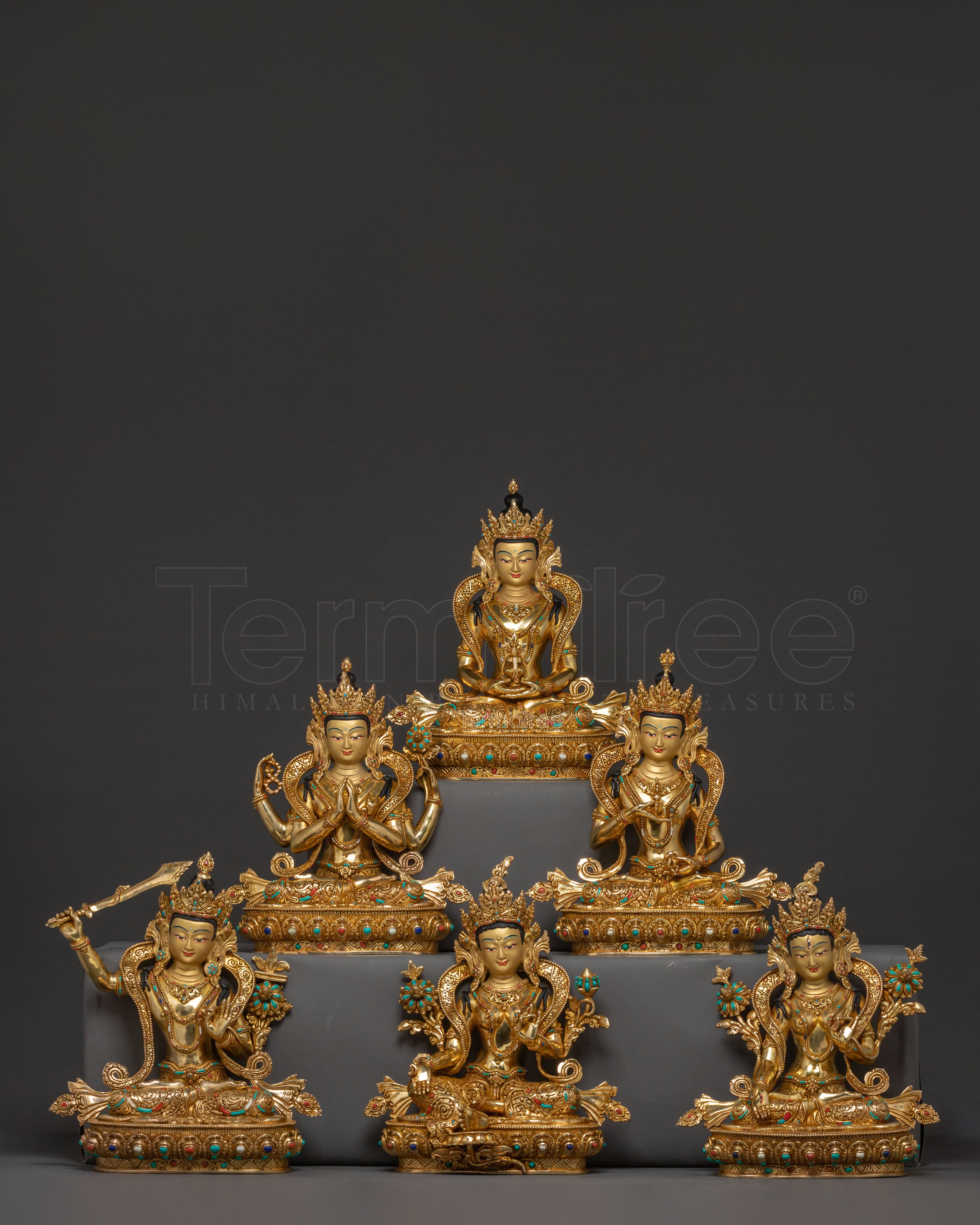 Six bodhisattva Divine Statue set 