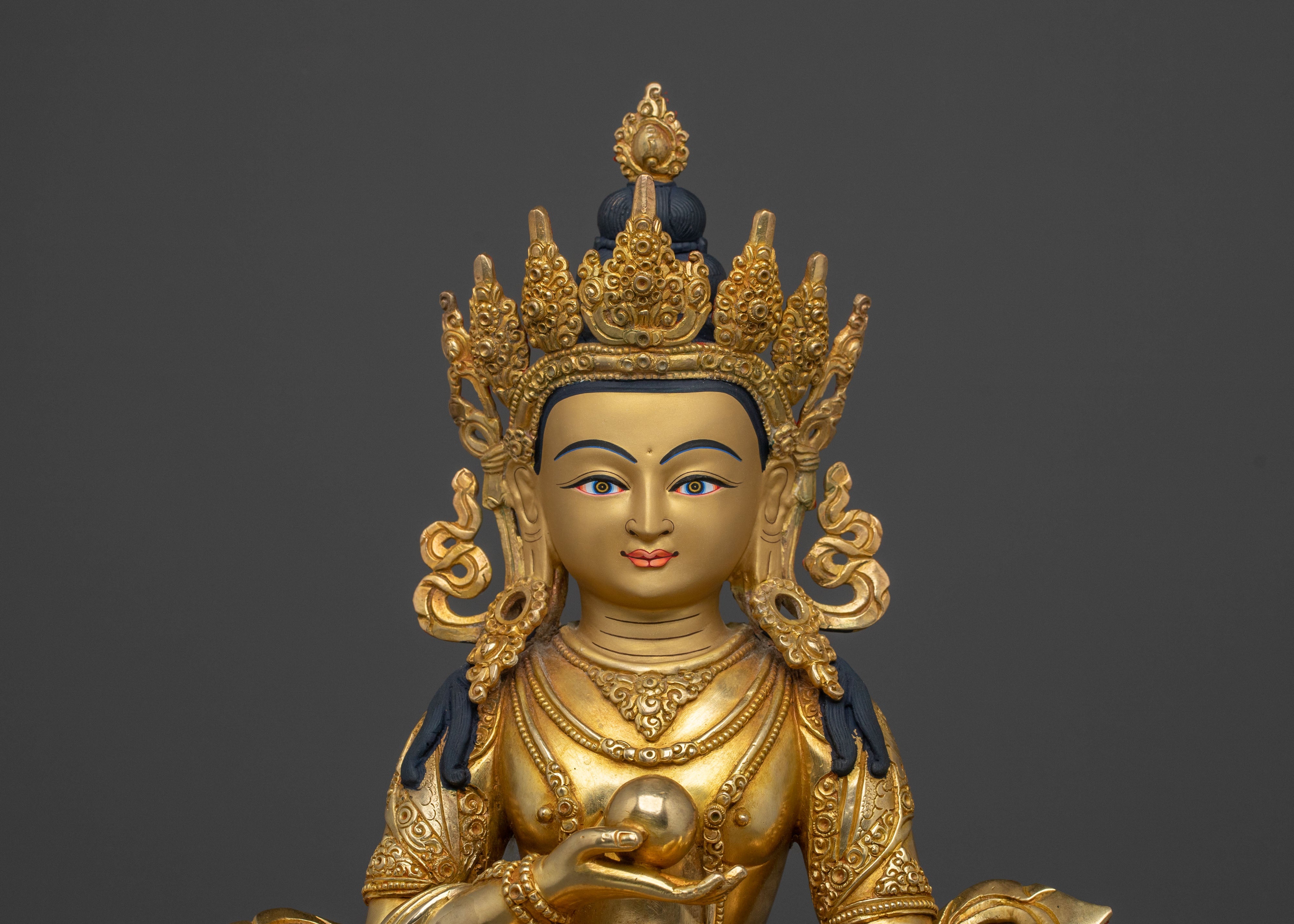 Kistigarbha 24K Gold Gilded Statue | Tibetan Buddhist Sacred Sculpture