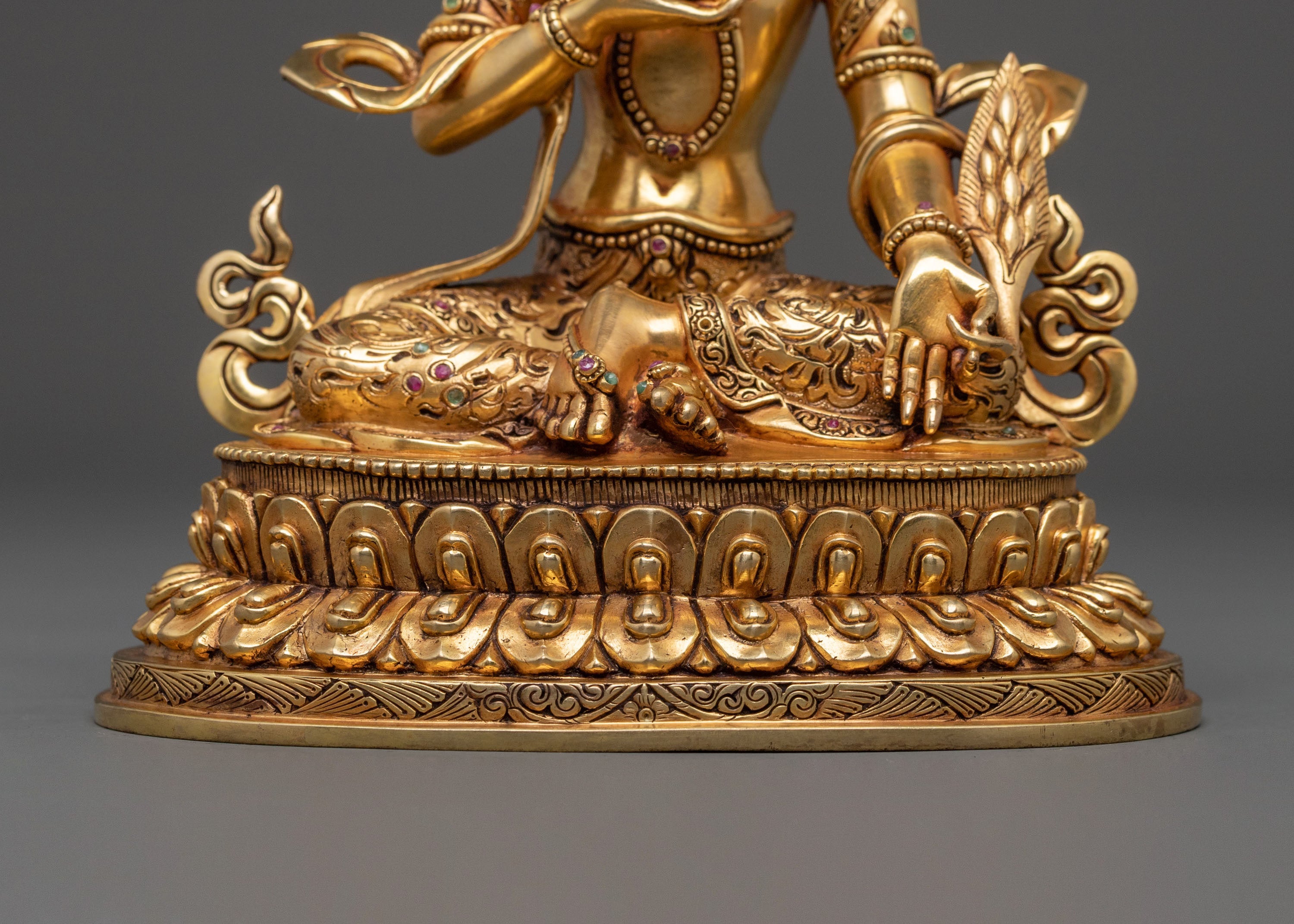 Kshitigarbha Sacred Rupa | 24K Gold Gilded Sculpture
