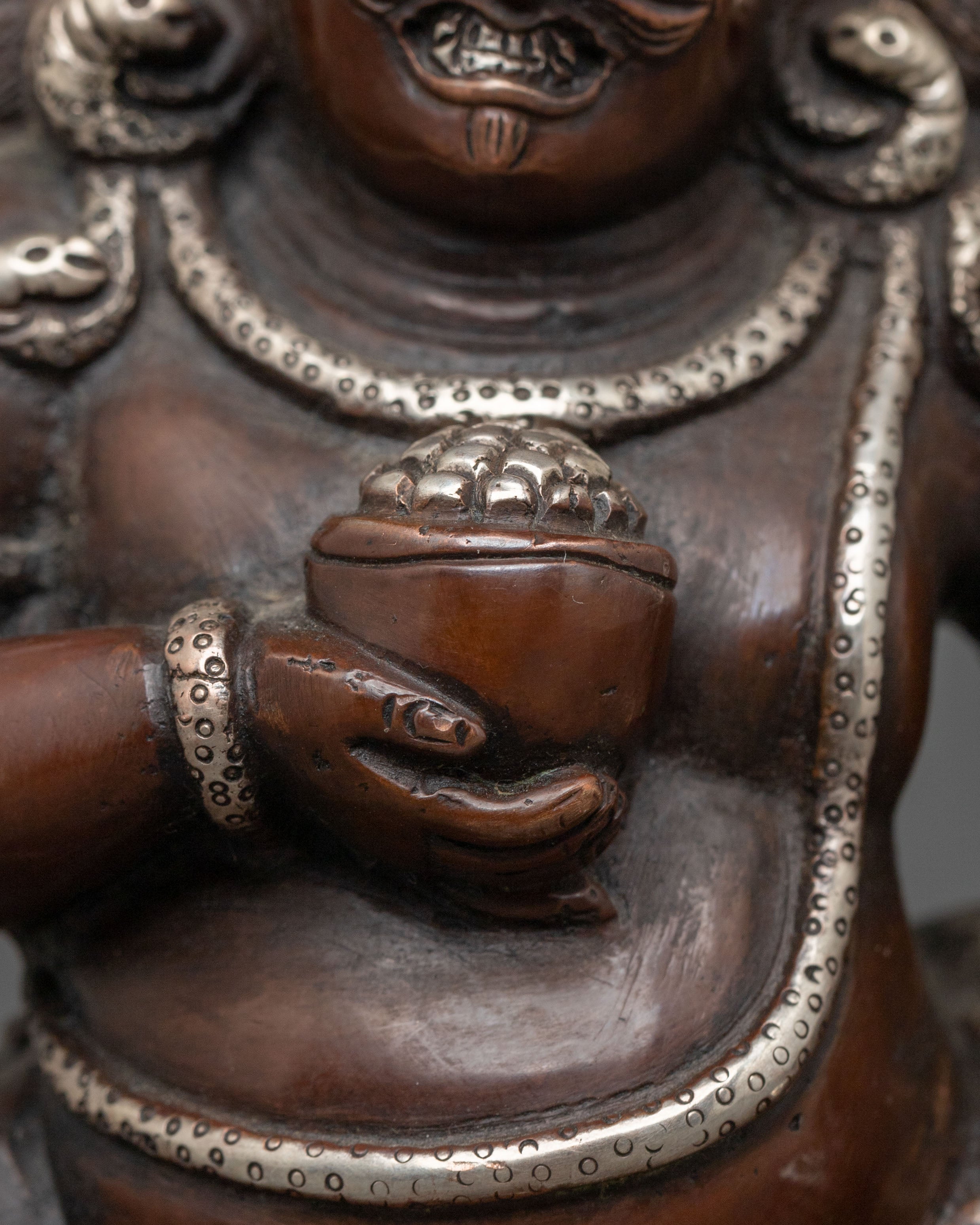 Black Dzambhala Handcrafted Oxidized Copper Statue
