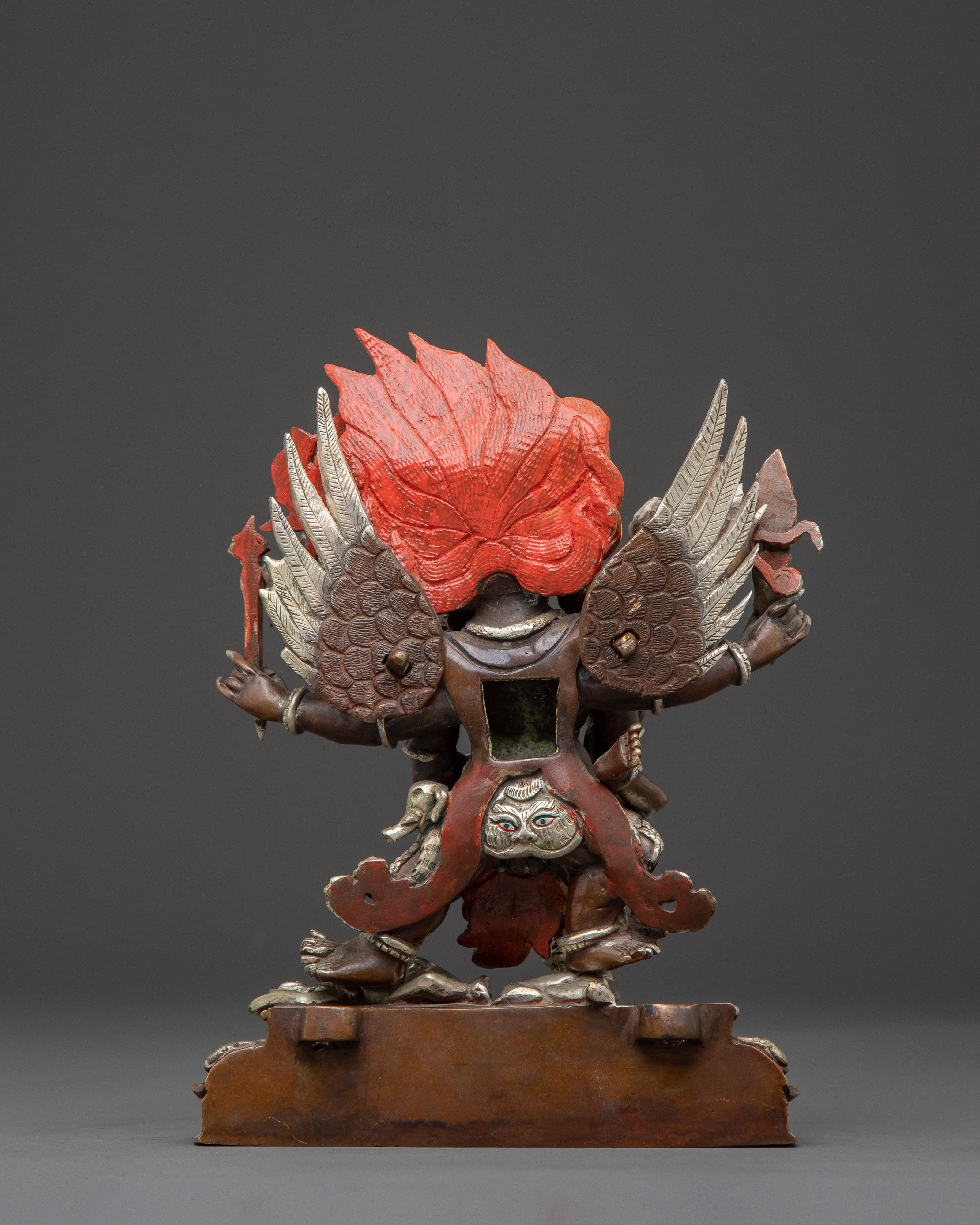 Hayagriva Vajrayana Deity - Oxidized Copper Spiritual Statue