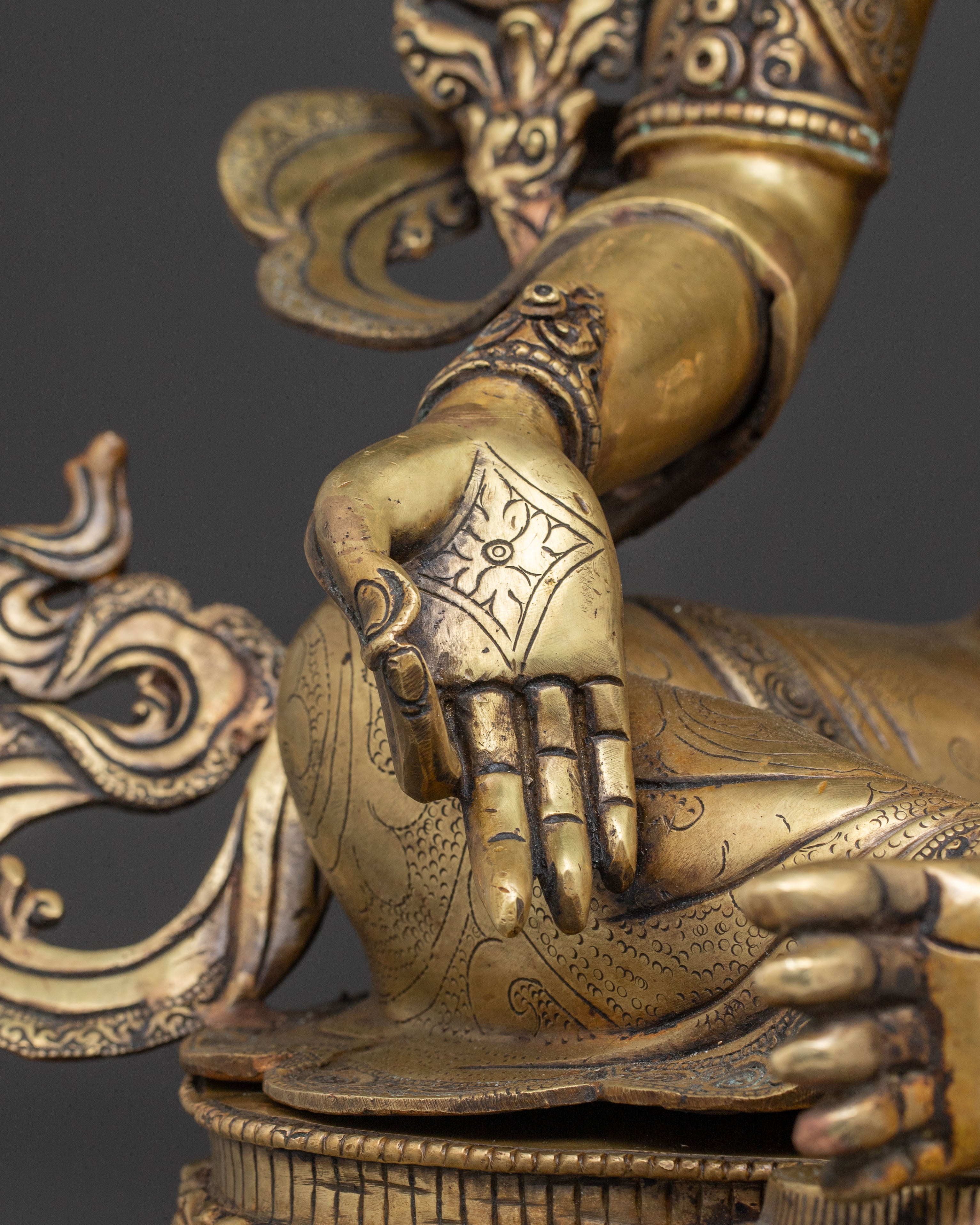 Green Tara Brass Statue: Mother of Liberation | Shyama Tara - Compassionate Protector