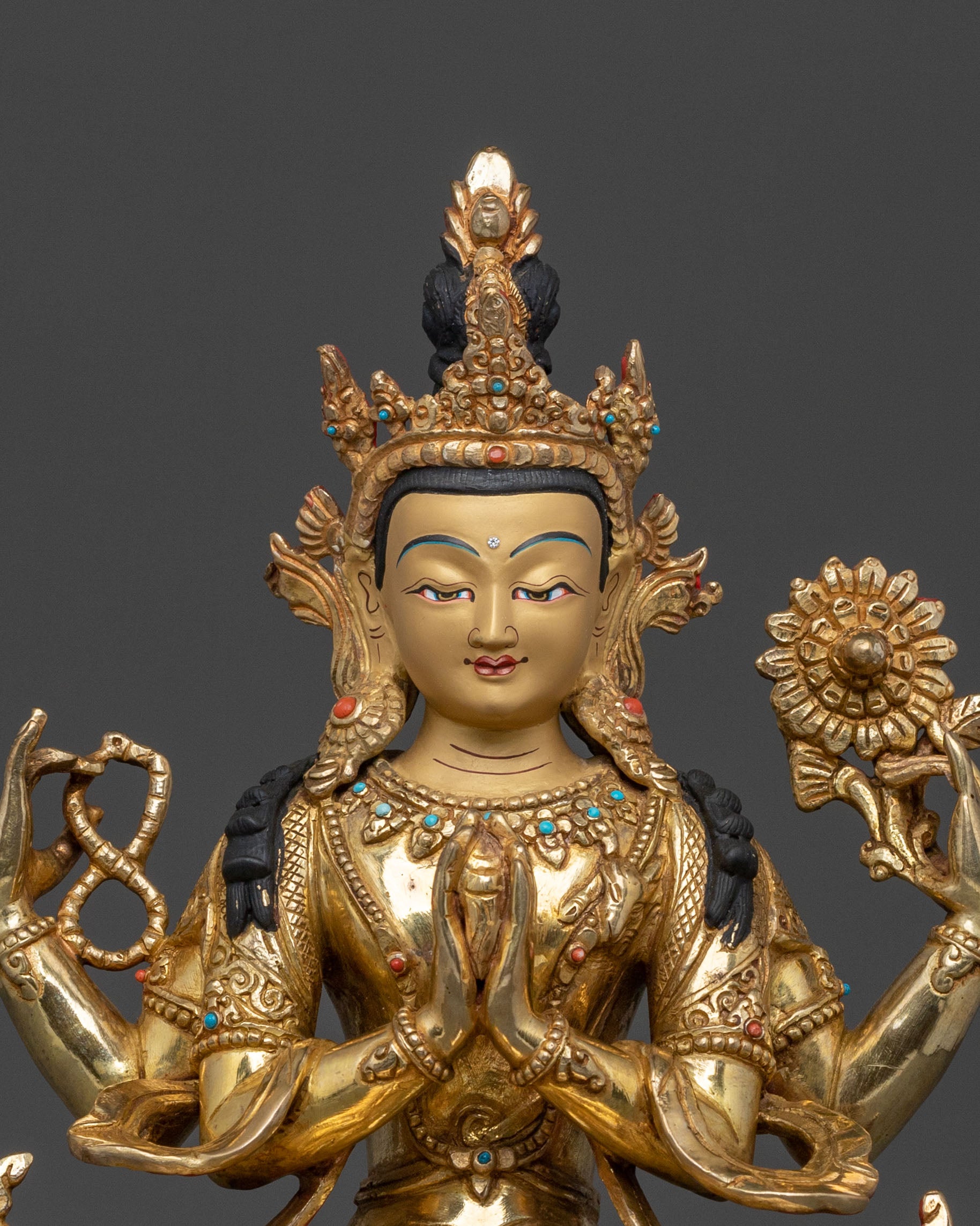 Four-Armed Chenrezig Statue | Home Decor