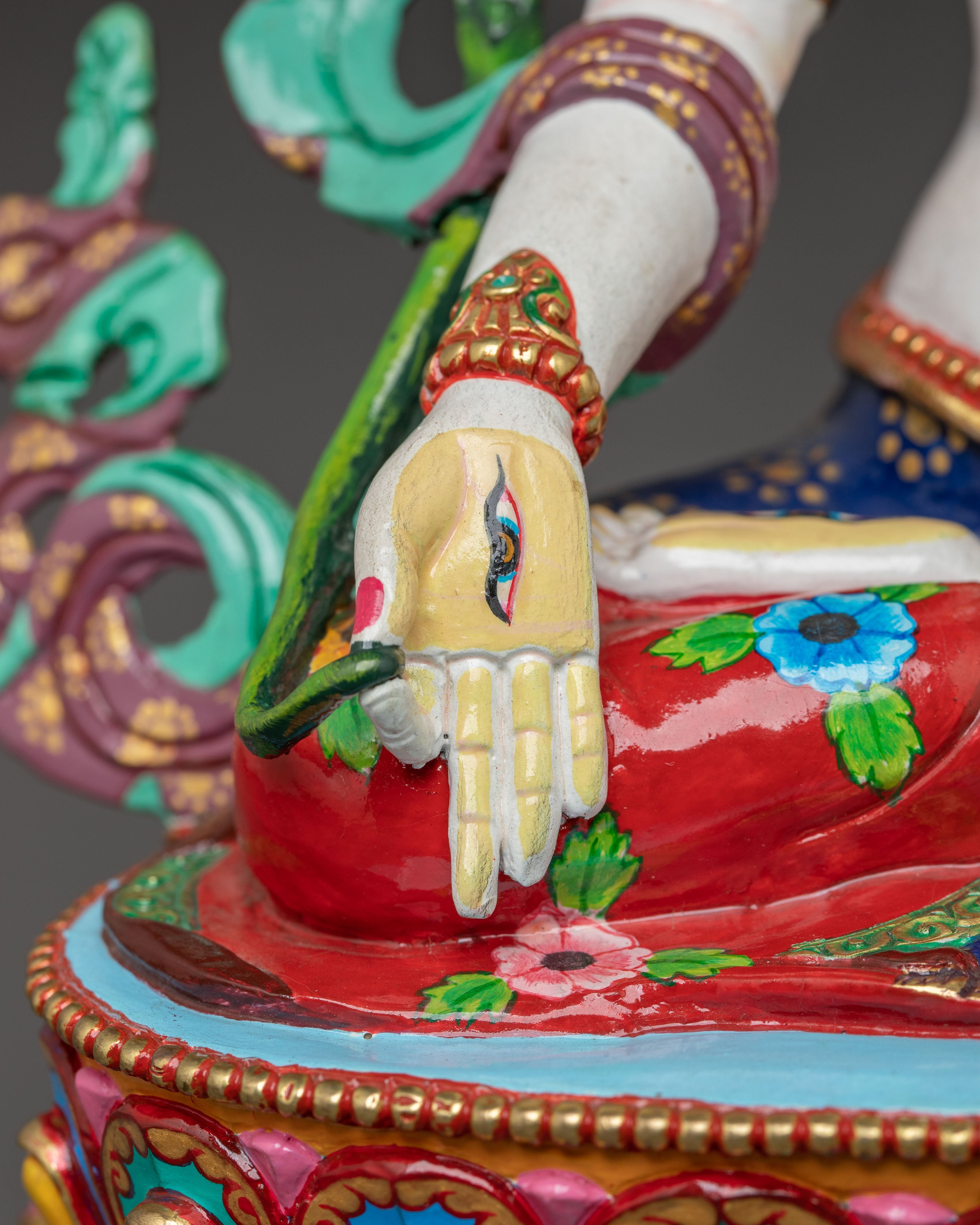 White Tara Golden Buddhist Statue | Sita Tara - Female Buddha