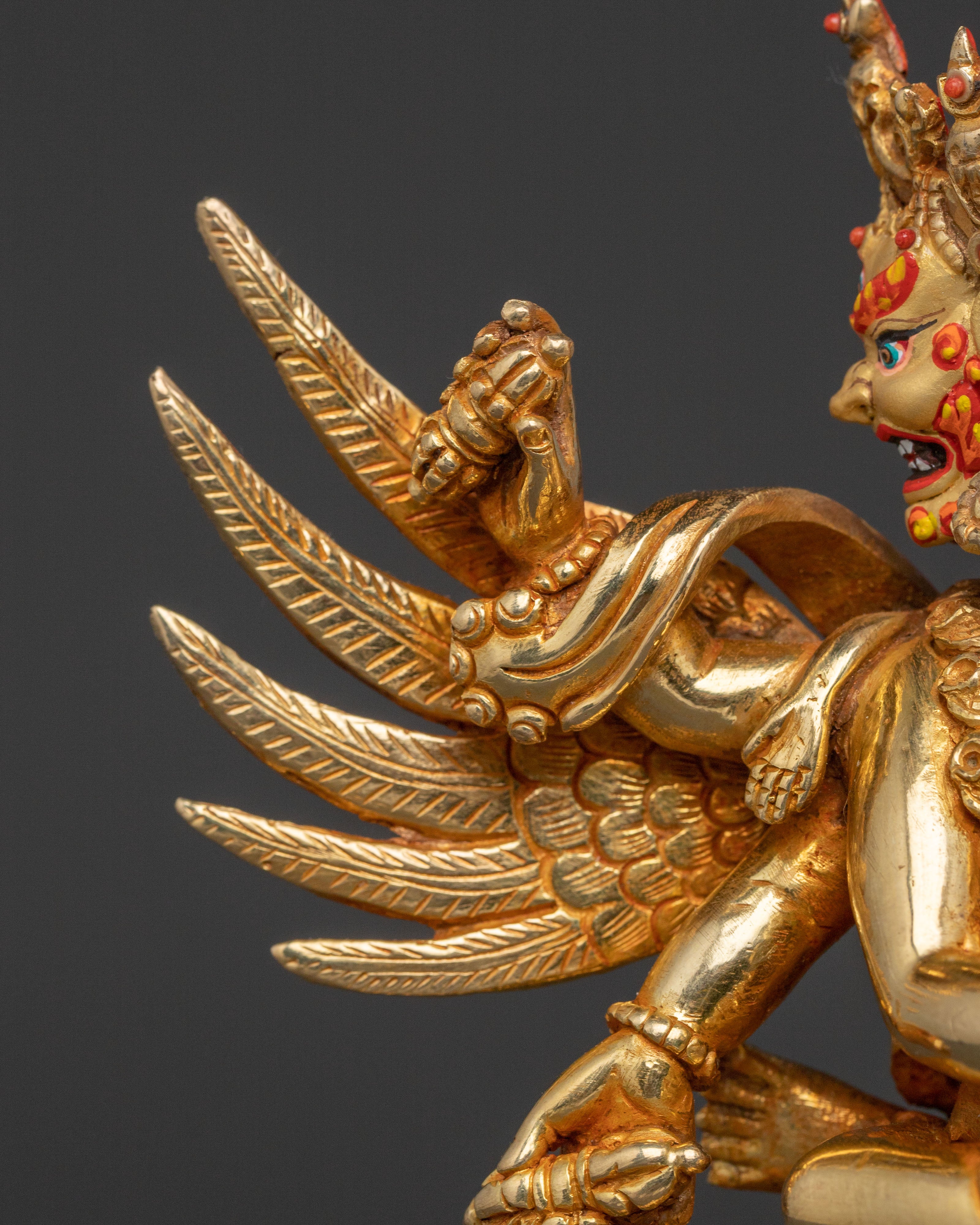 Vajrakilaya Protection Statue – Handcrafted Gold Gilded Statue