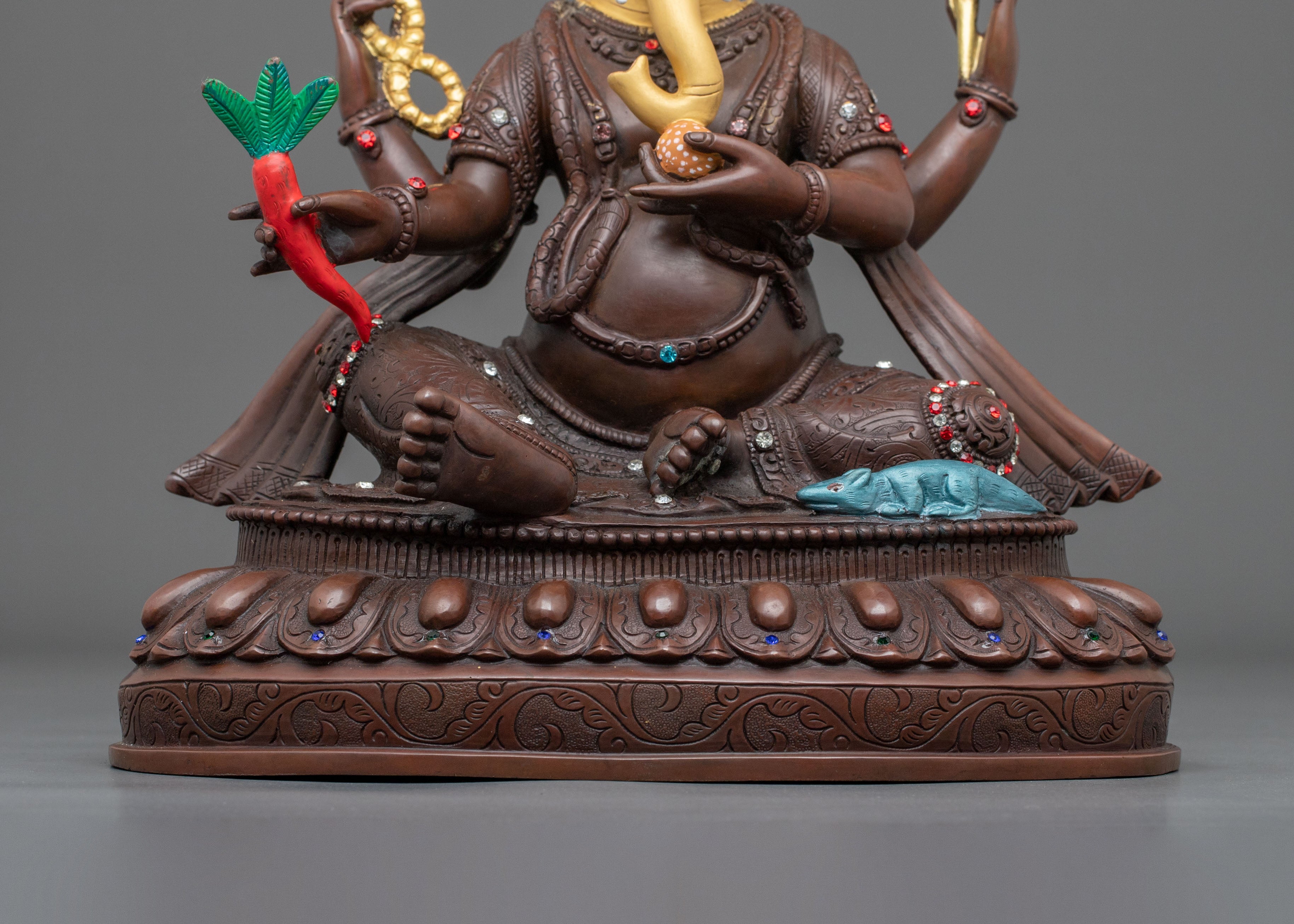 God Ganesha Spiritual Sculpture | Auspicious Oxidized Copper