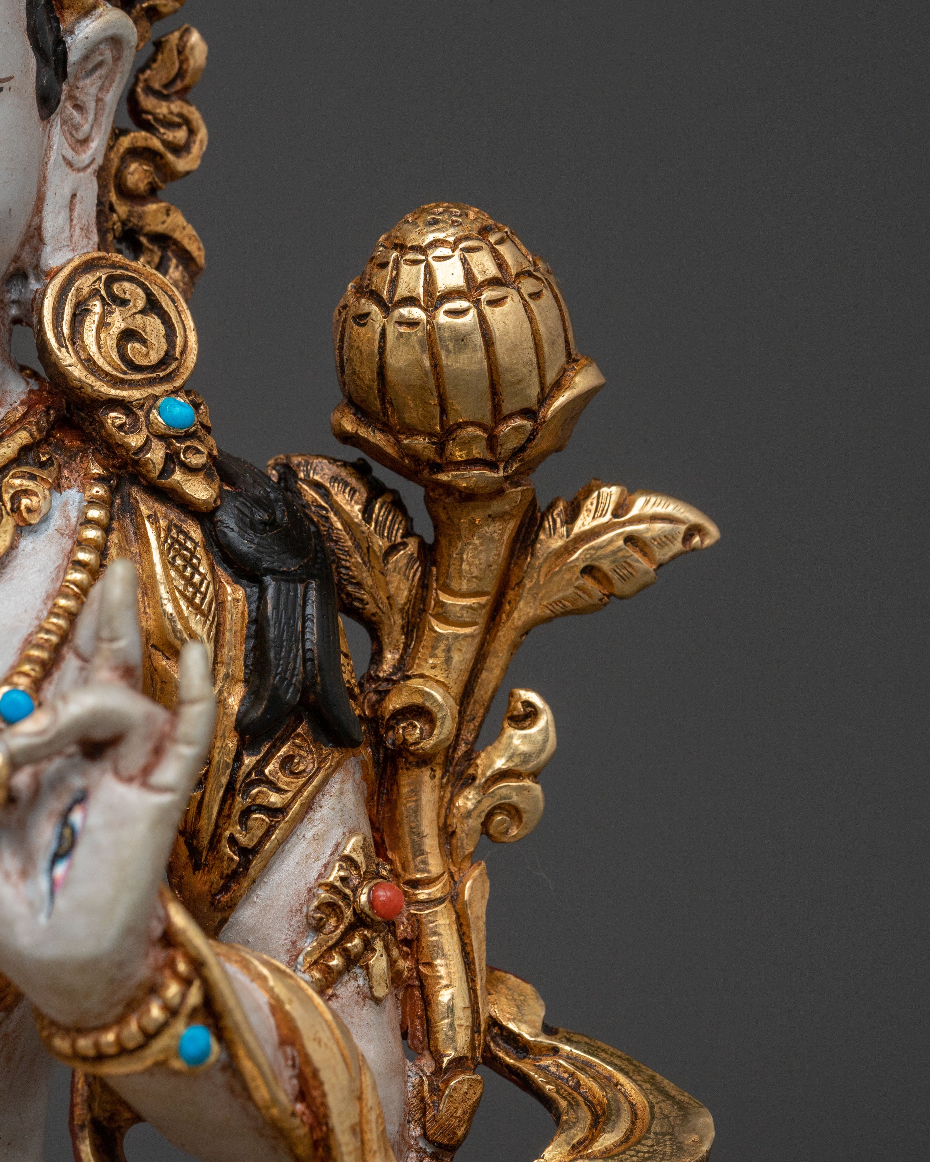 Statue of White Tara Goddess of Compassion: Handcrafted Serenity