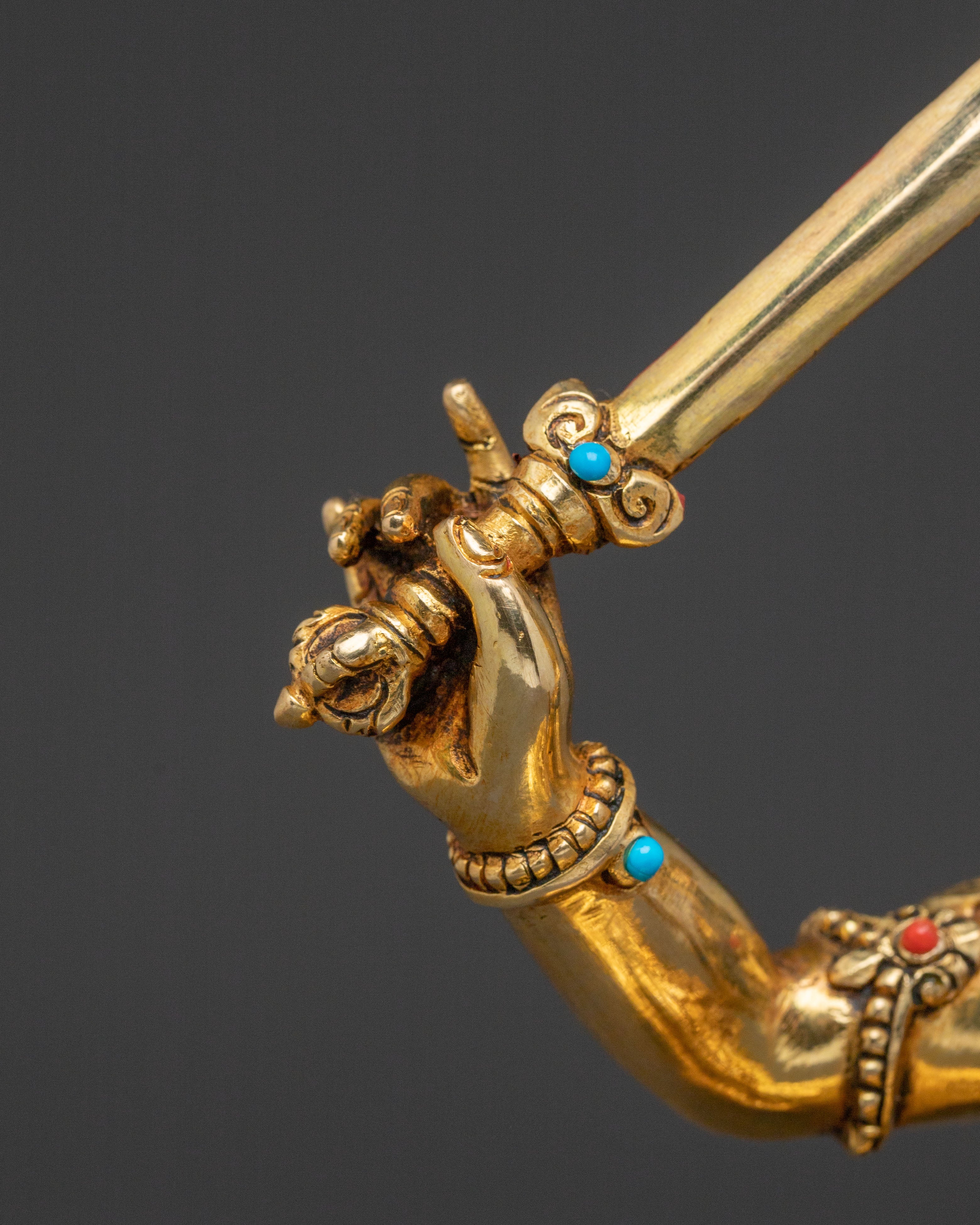 Manjushri 24K Gold Gilded Wisdom Statue