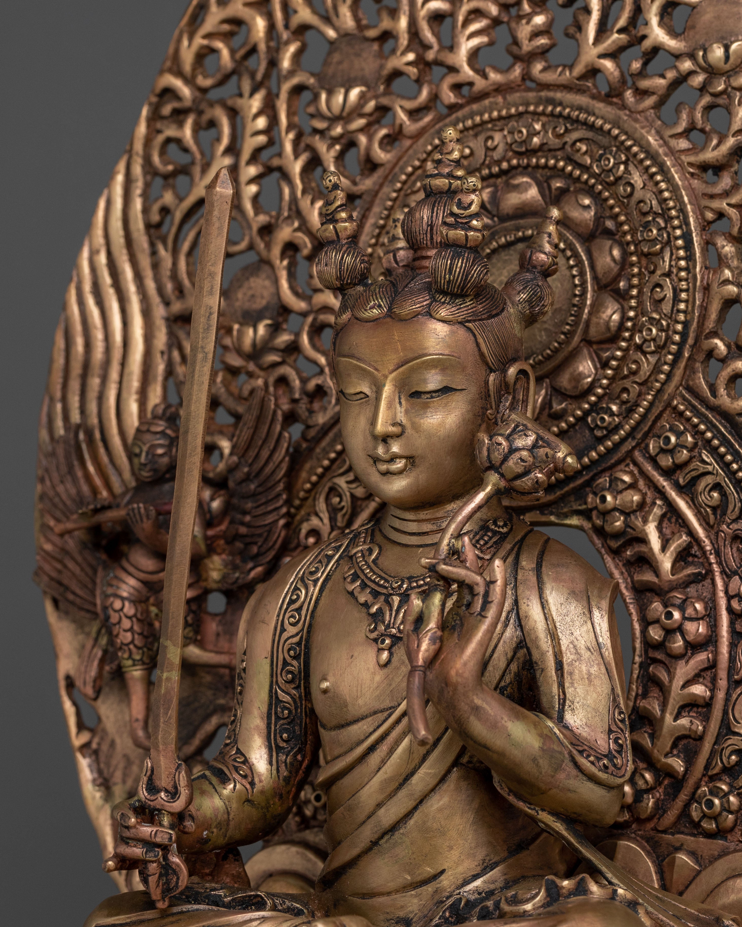 Chinese Manjushri Statue | Tibetan Wisdom Bodhisattva
