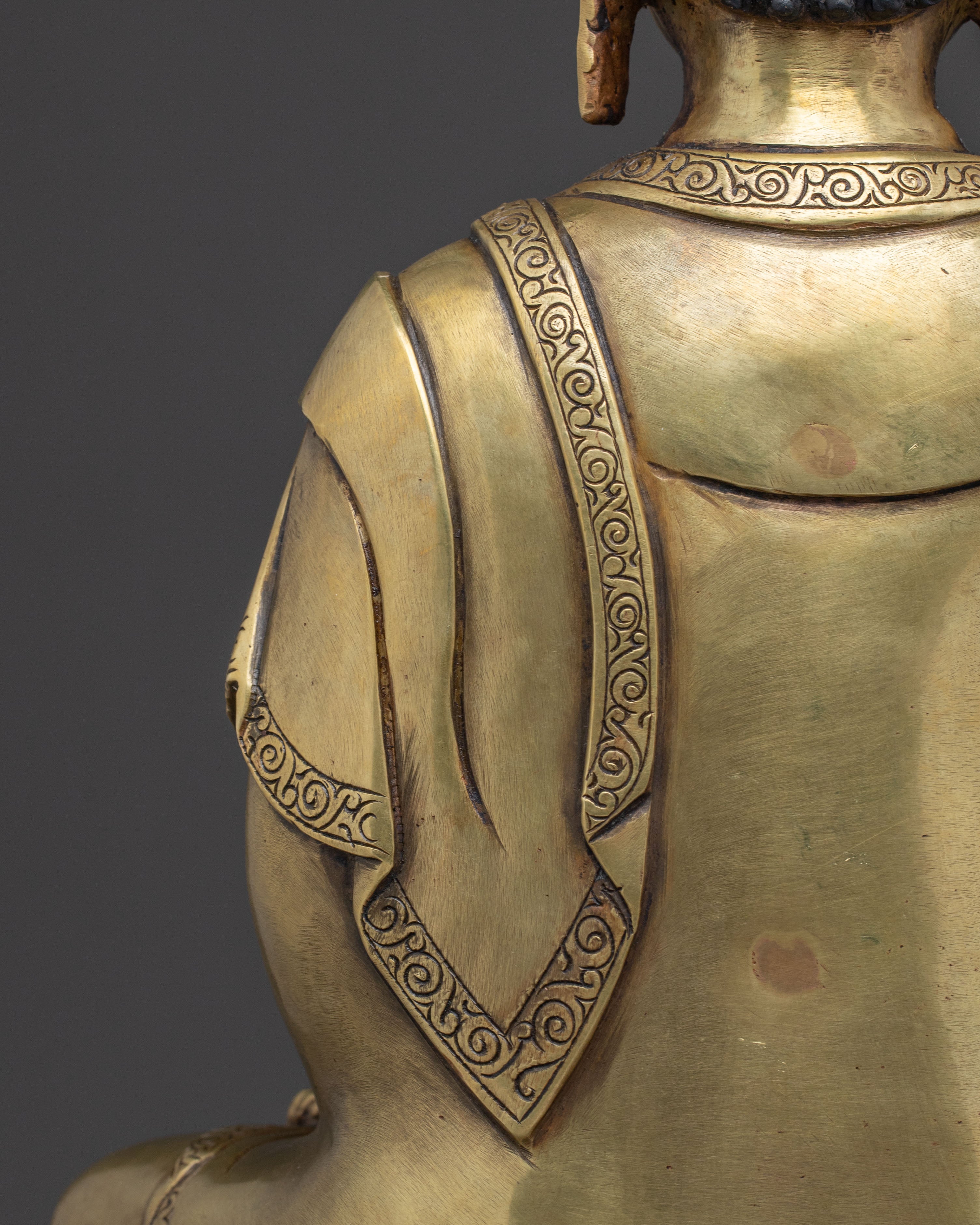 Radiant Brass Sculpture of Buddha Shakyamuni | Historical Gautama Buddha