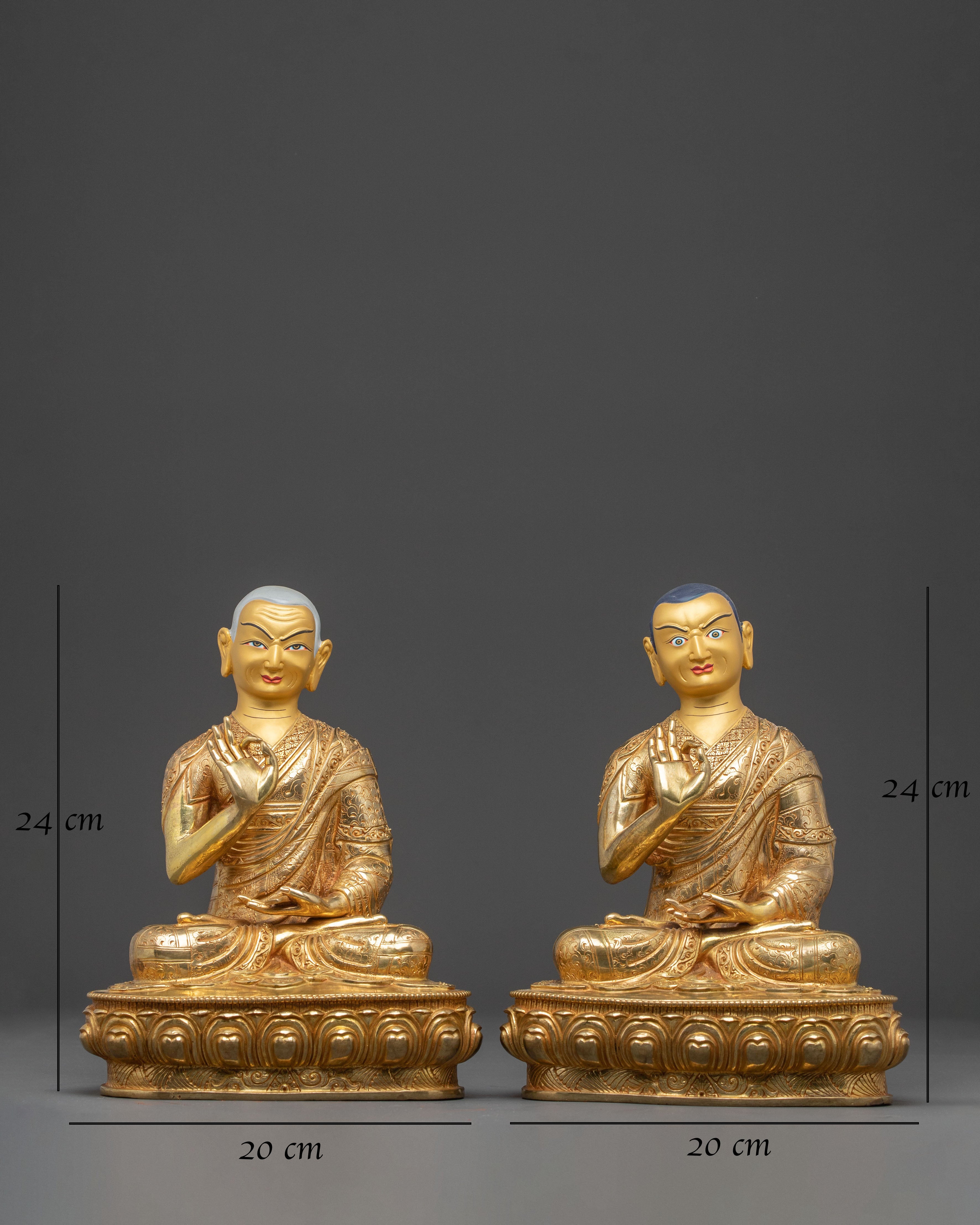 Golden Disciples Statue of Tsongkhapa