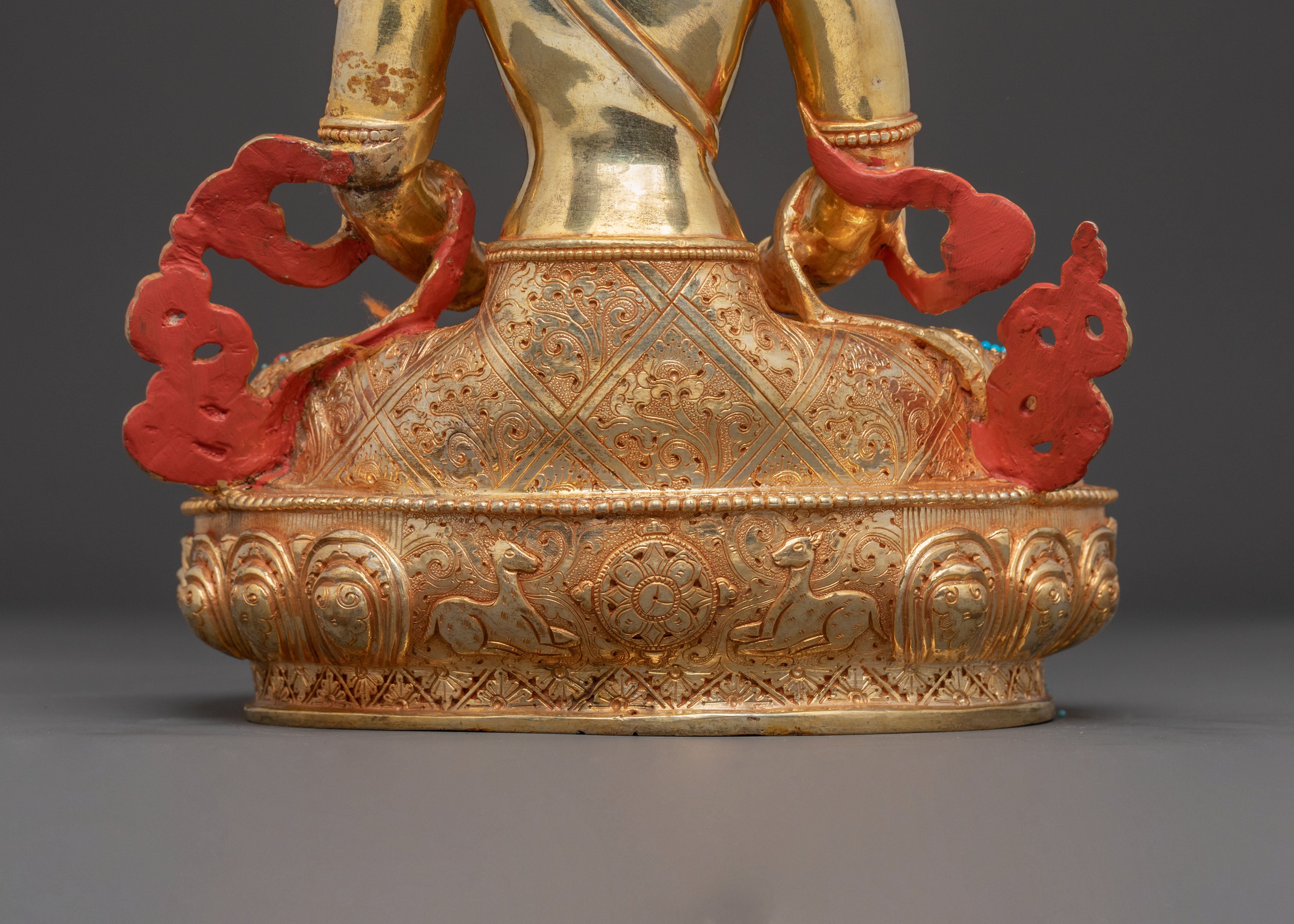 Longevity Amitayus 24K Gold Gilded Statue - A Sacred Art