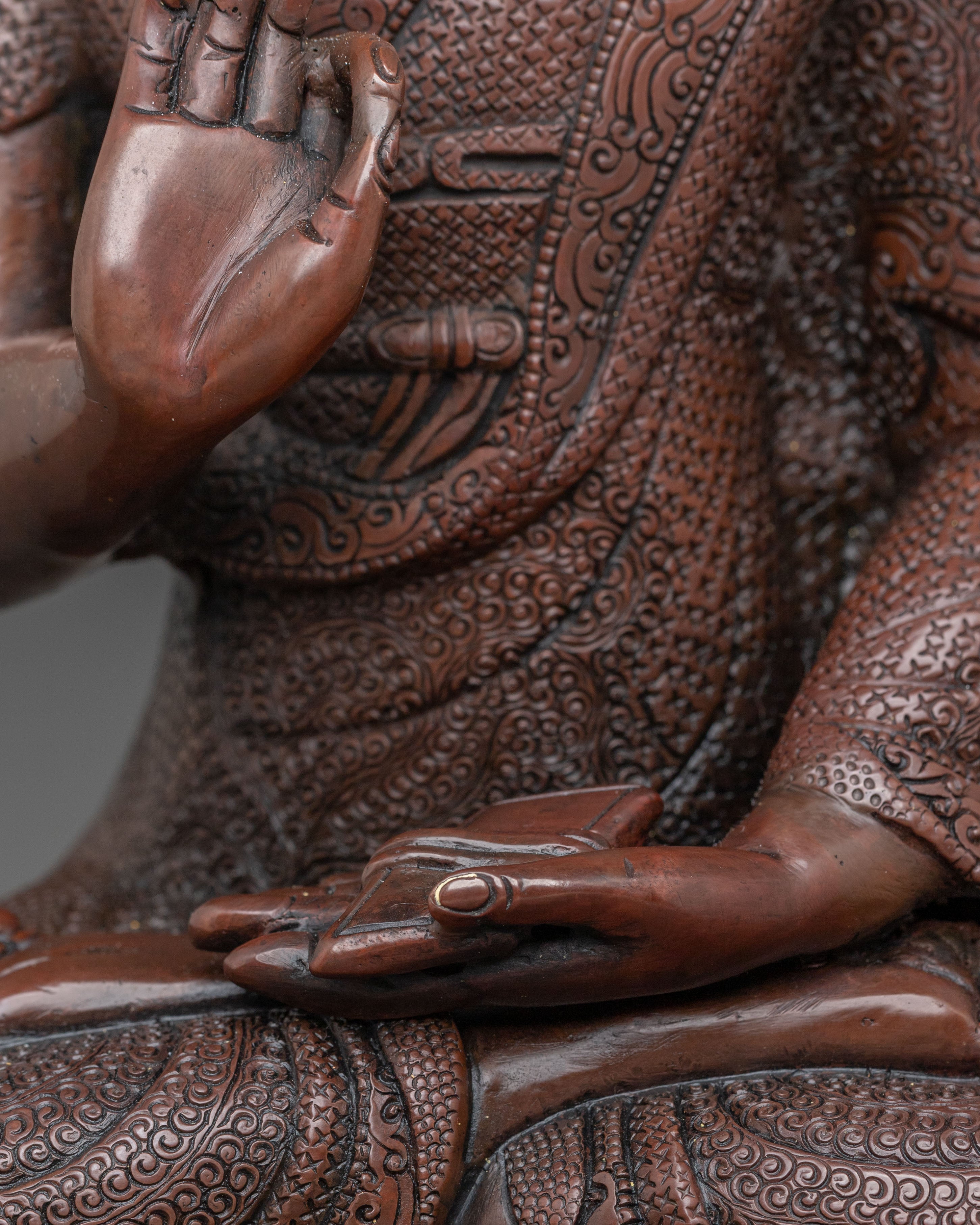 Tsongkhapa Statue Set with Disciples: Altar Home Decor