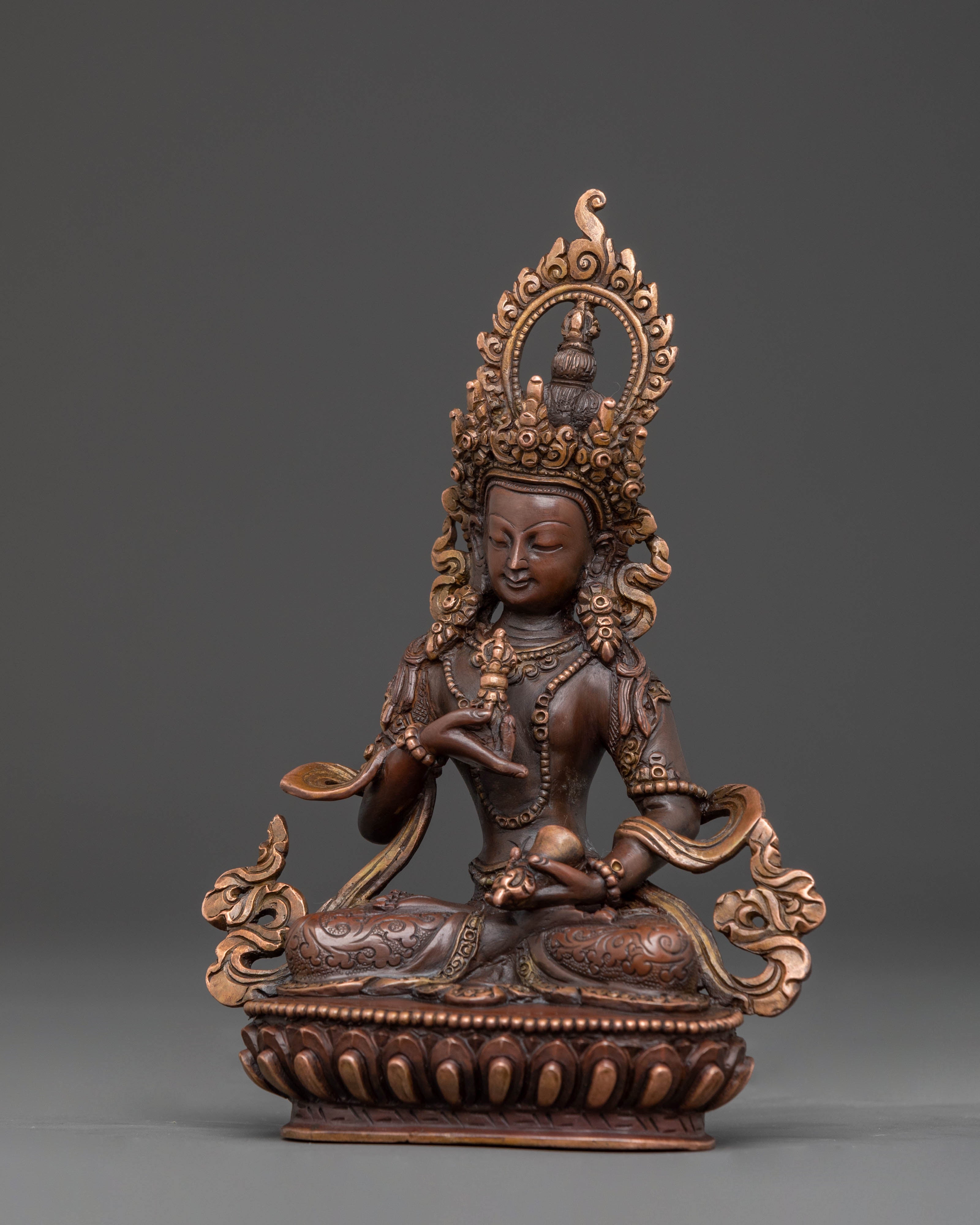 Oxidized Copper Vajrasattva Sacred Statue