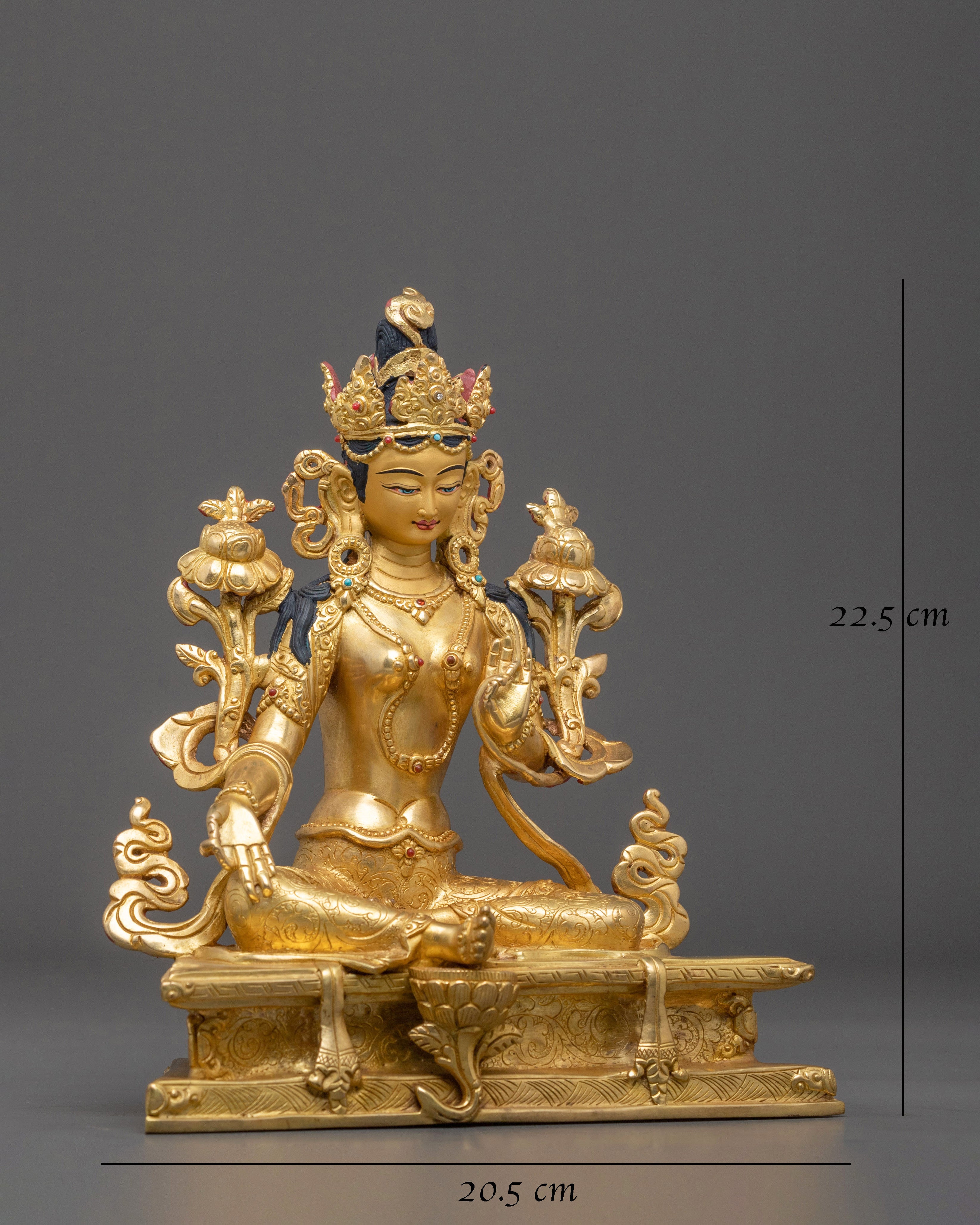 Green Tara Buddhist Altar Statue | Altar Decoration Statue