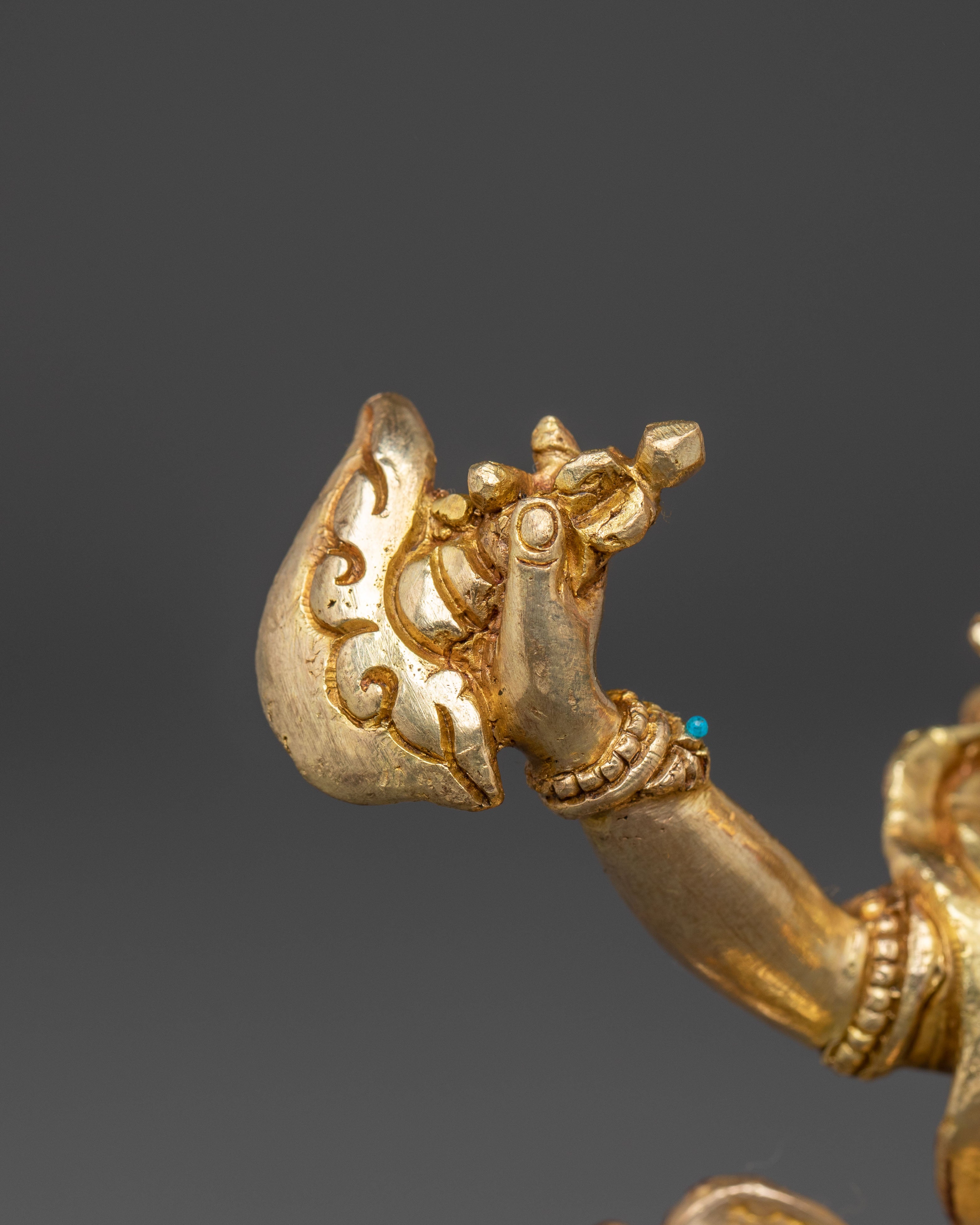 Handcrafted Dharma Protector Simhamukha Statue