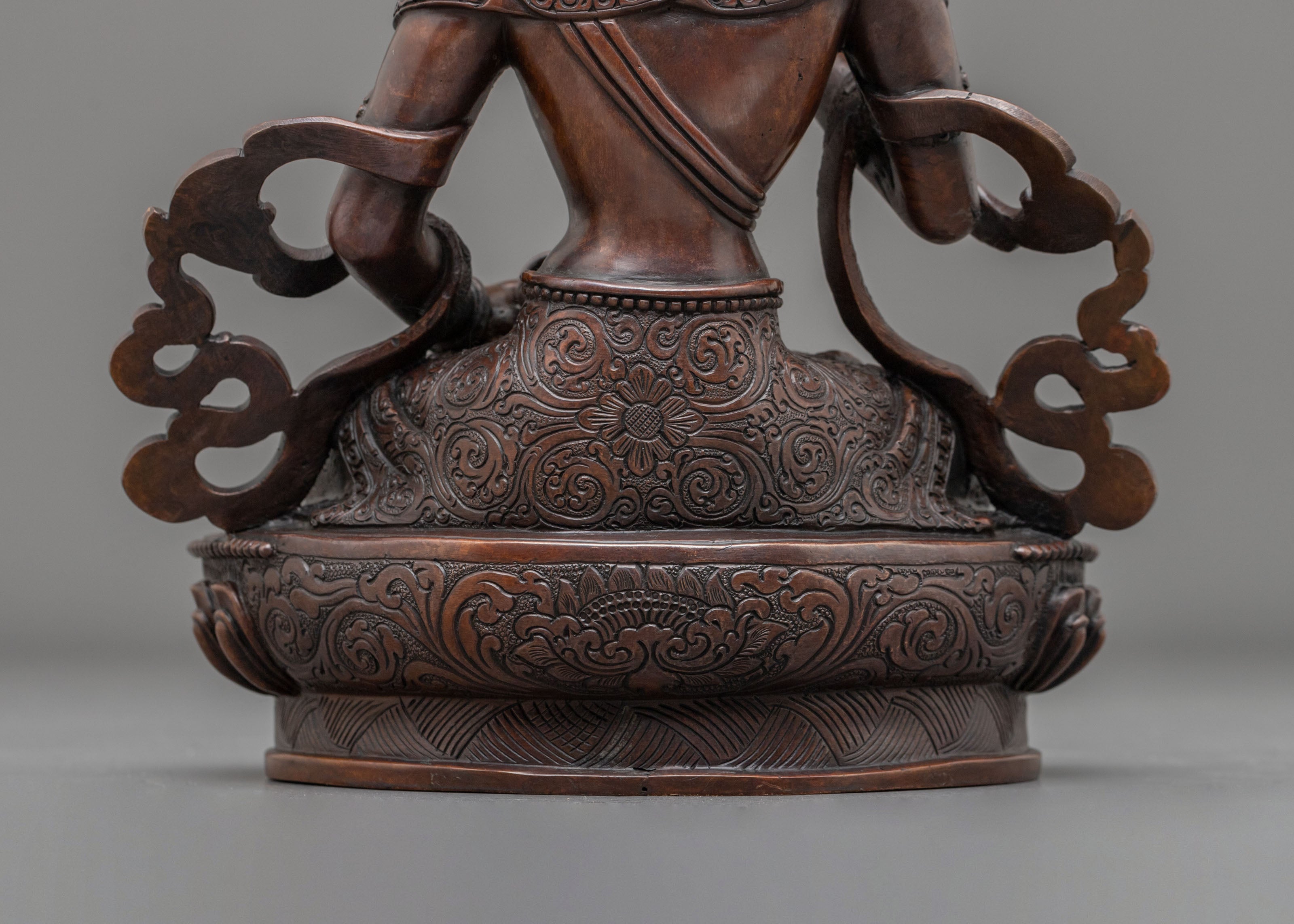 Vajrasattva Statue Adorned with Gemstones | Tibetan Buddhist Artwork