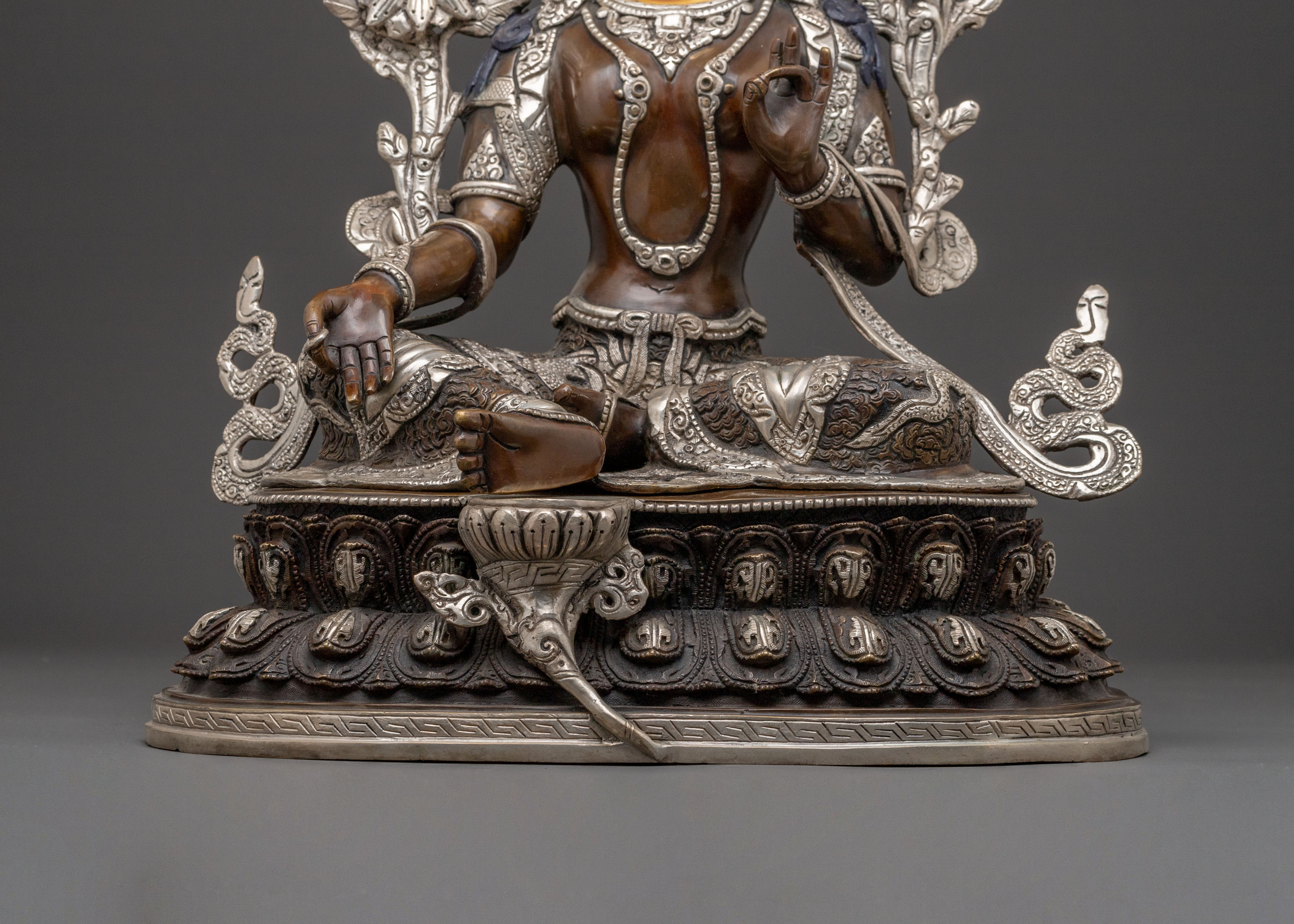 Mother Shyama Tara Divine Statue – Handcrafted Gilded Copper Art