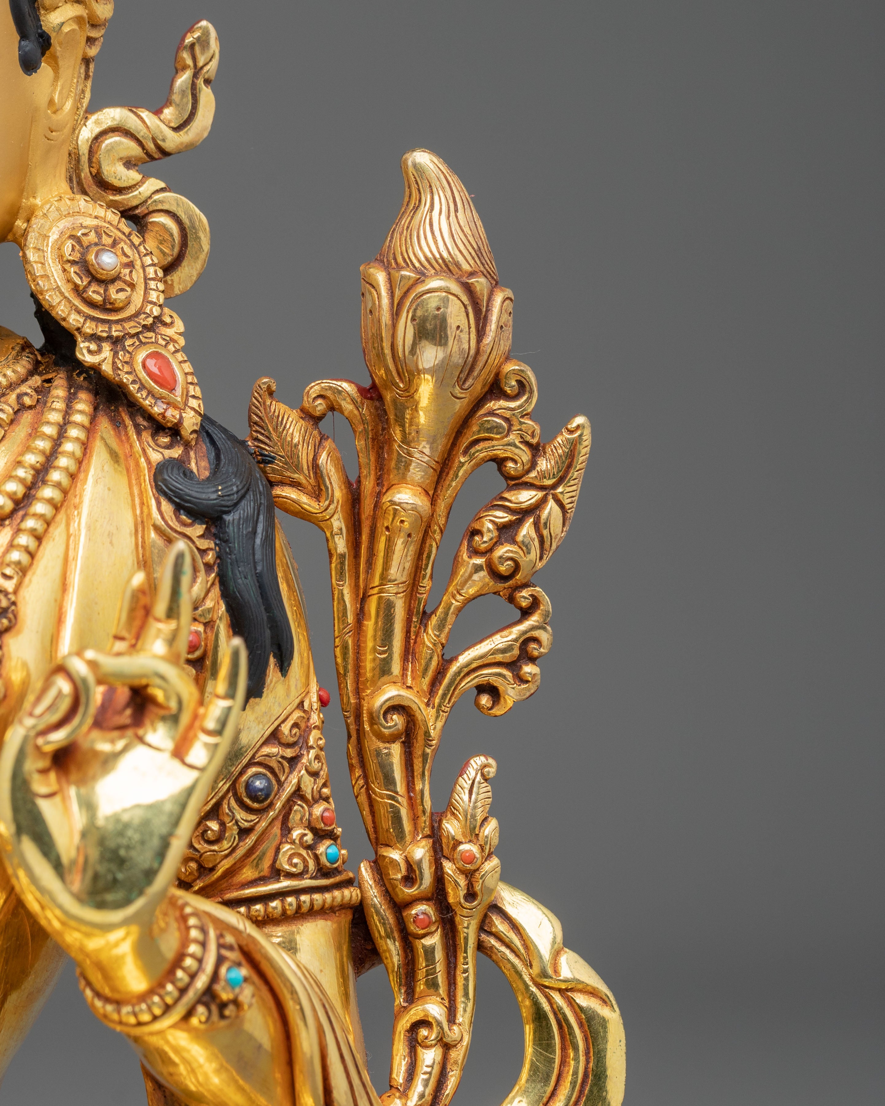 Green Tara Statue | Handcrafted Tibetan Figurine