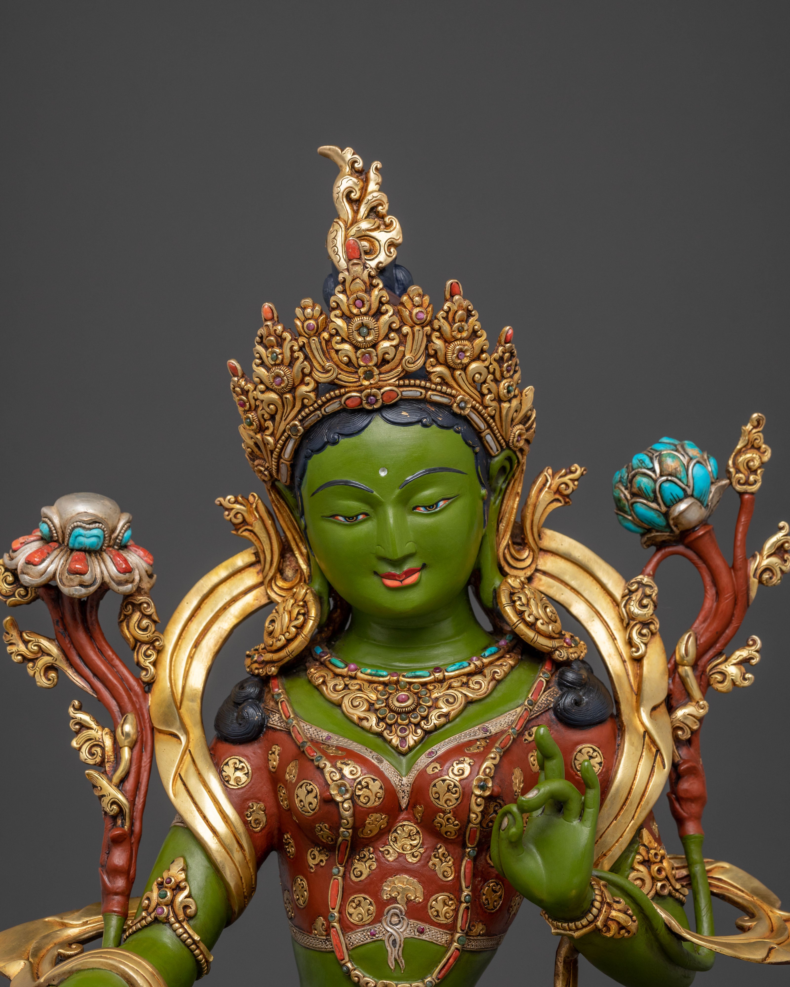 Green Tara Compassion Buddha Sculpture