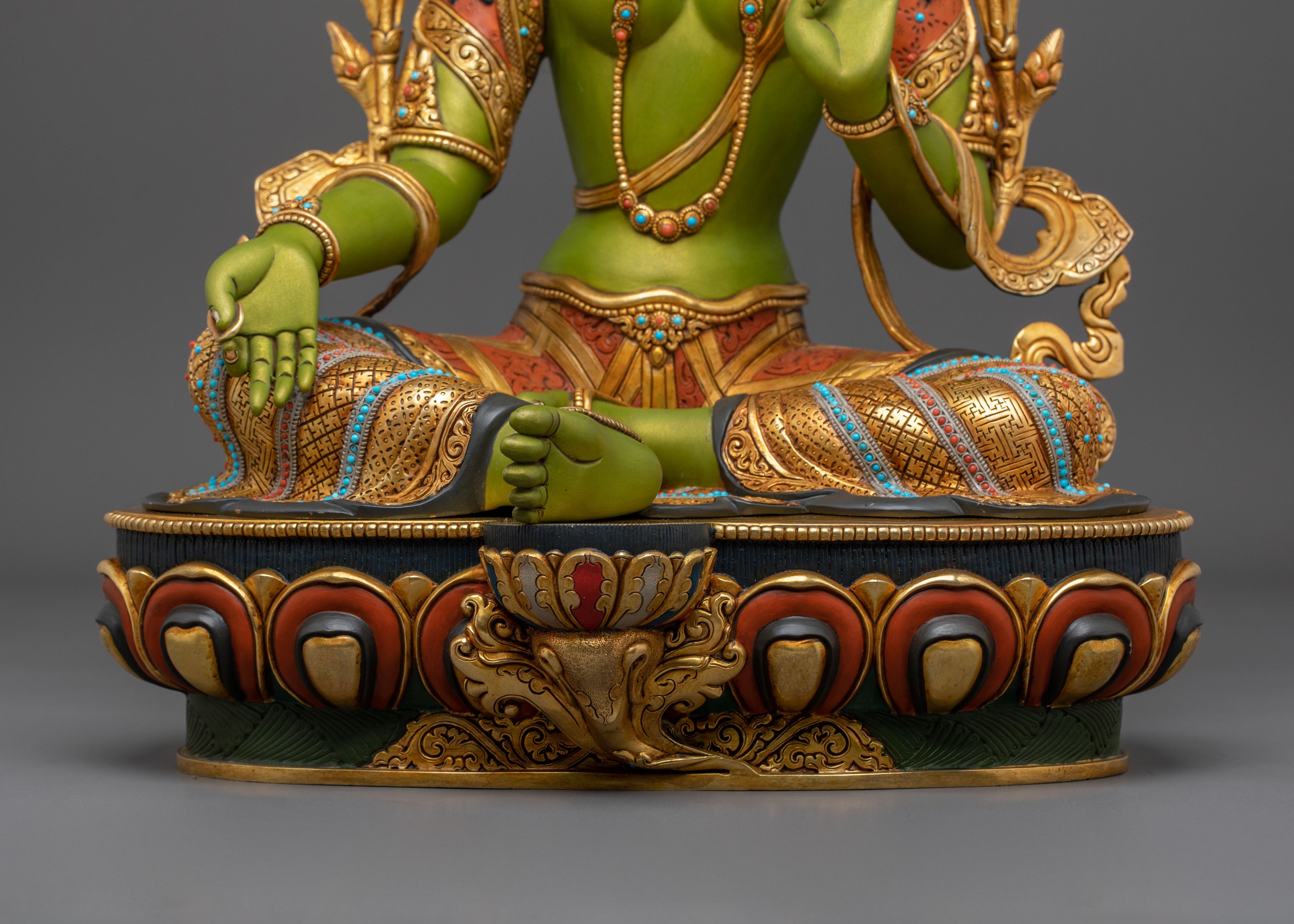 Green Tara Statue | Peaceful Buddhist Guardian