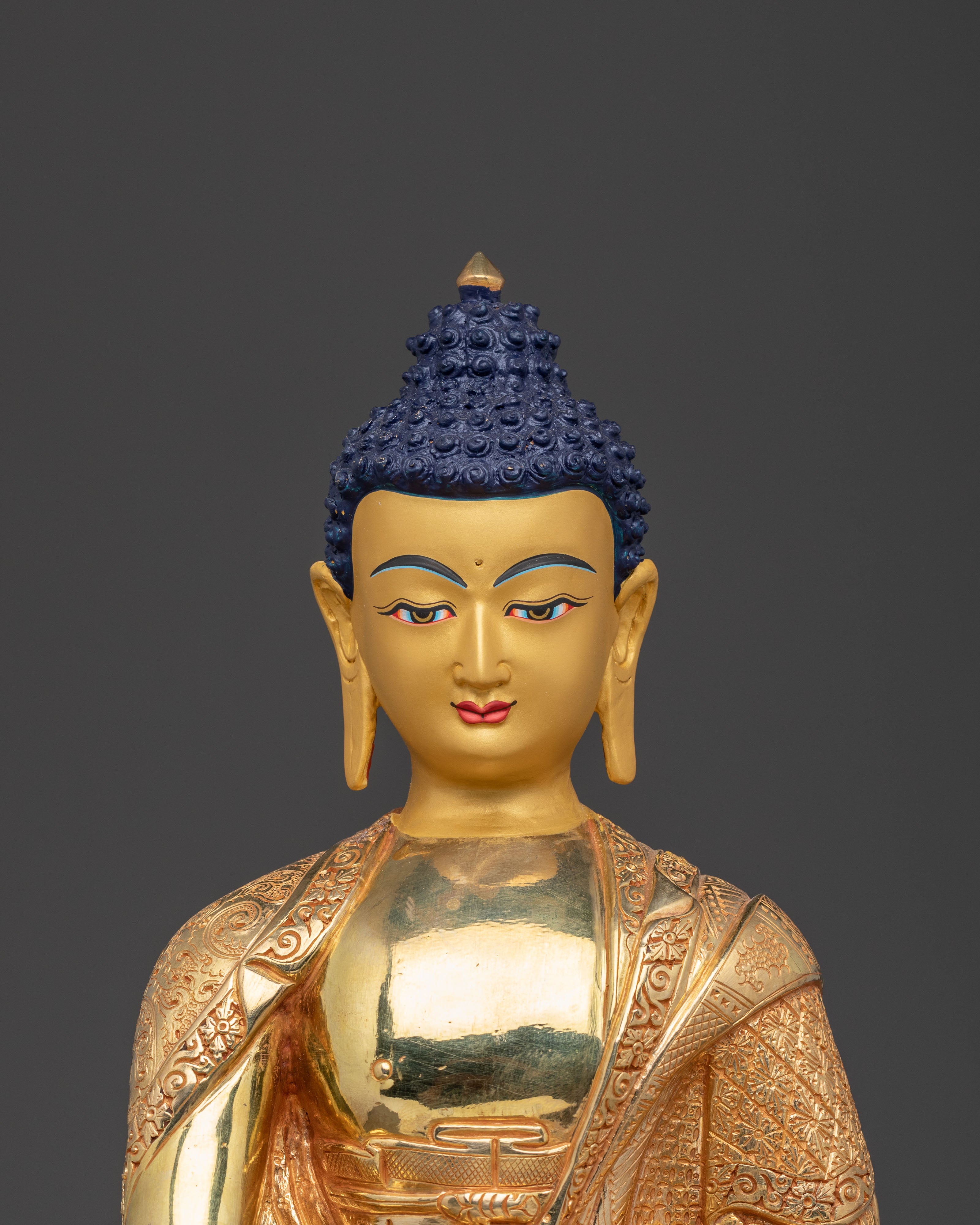 Shakyamuni Buddha Statue | 24K Gold Gilded Serenity