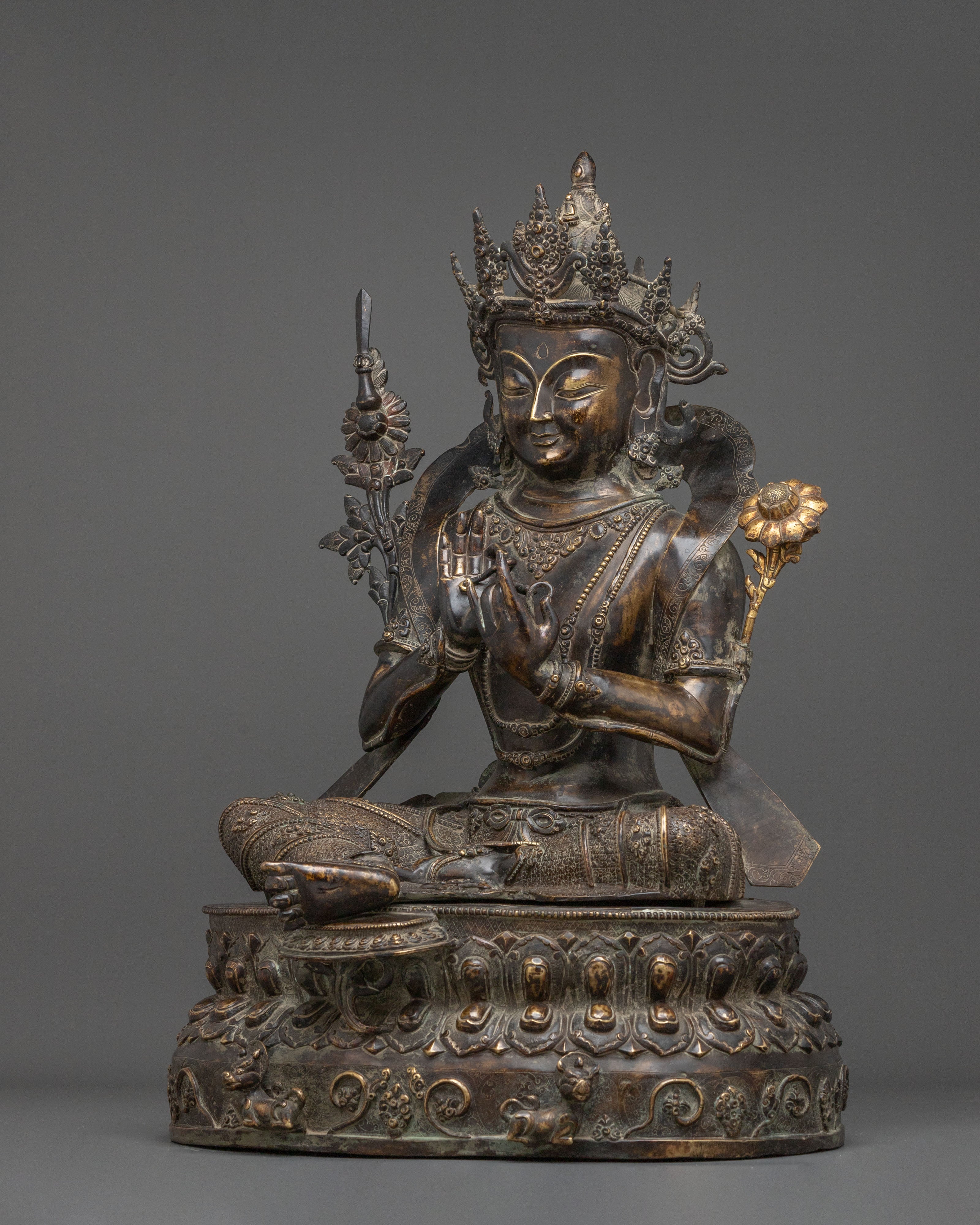 Tibetan Tikshna Manjushri Sacred Statue: Destroyer of Ignorance