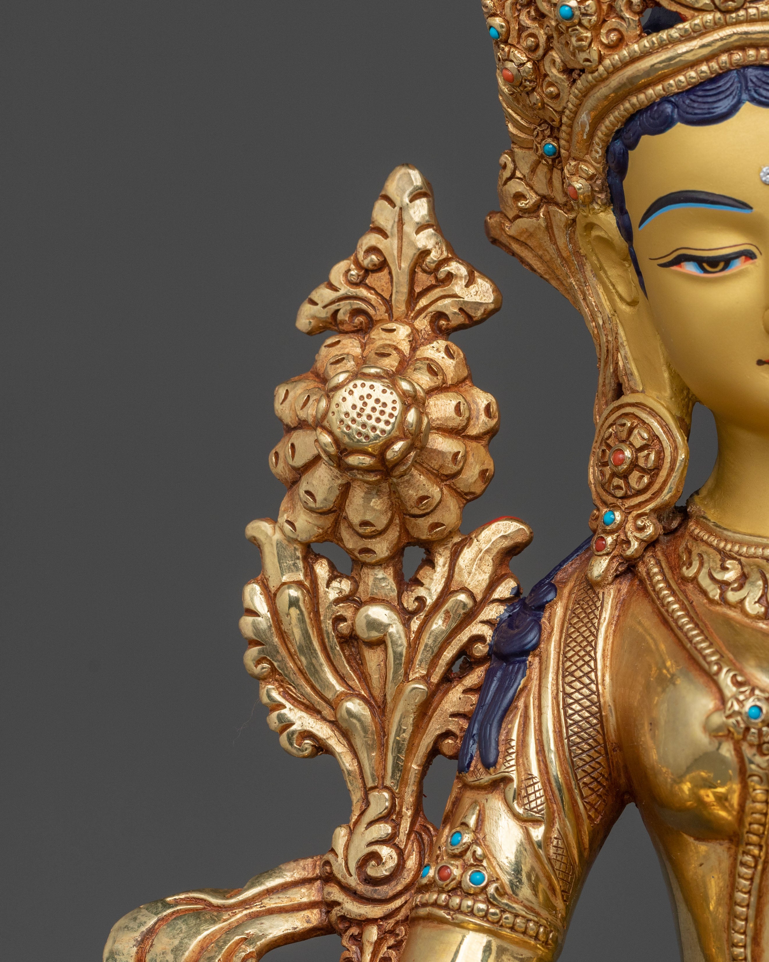 Green Tara Spiritual Decor Statue | Meditation Altar Decor