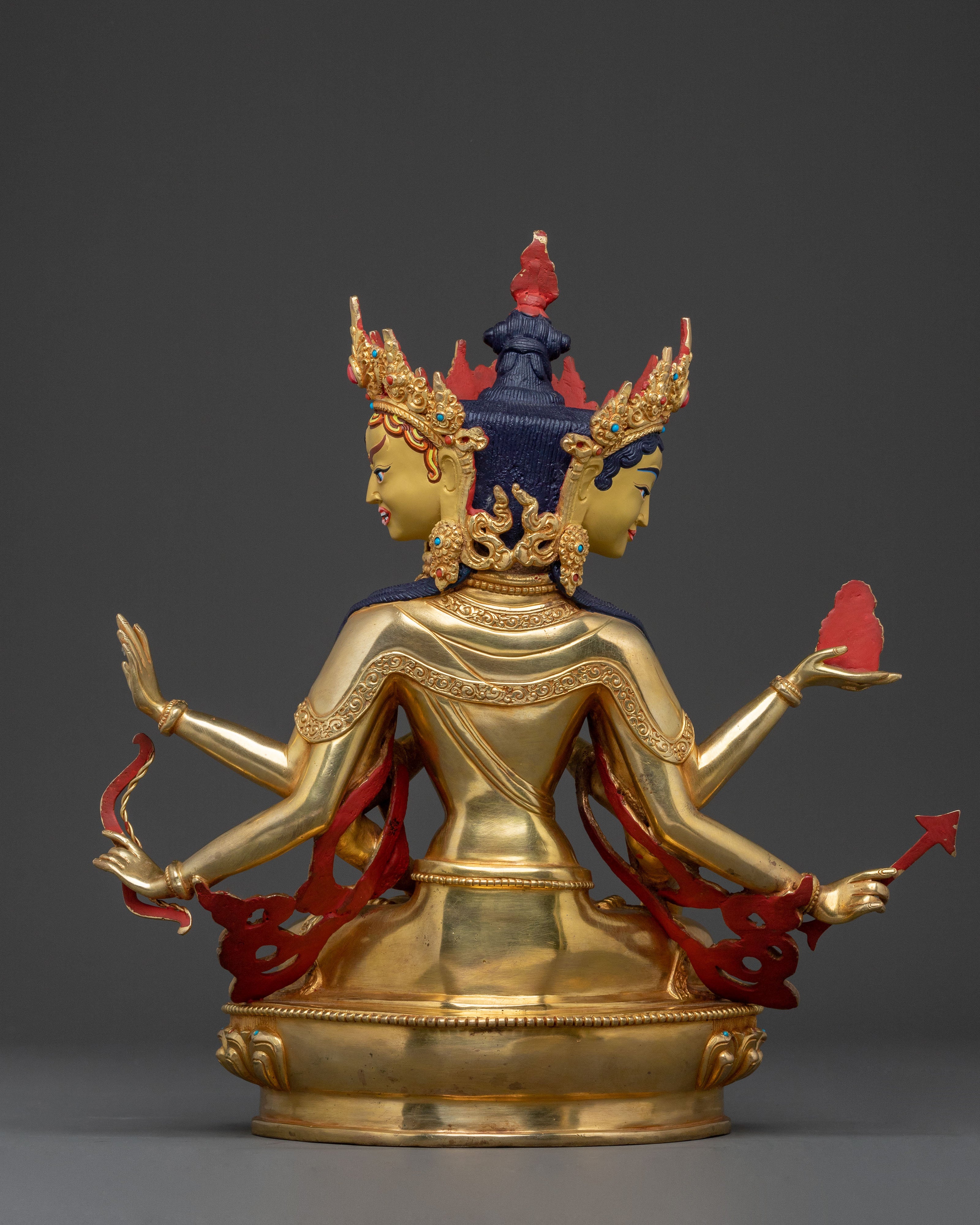 Namgyalma Statue: 24K Gold Gilded Dakini