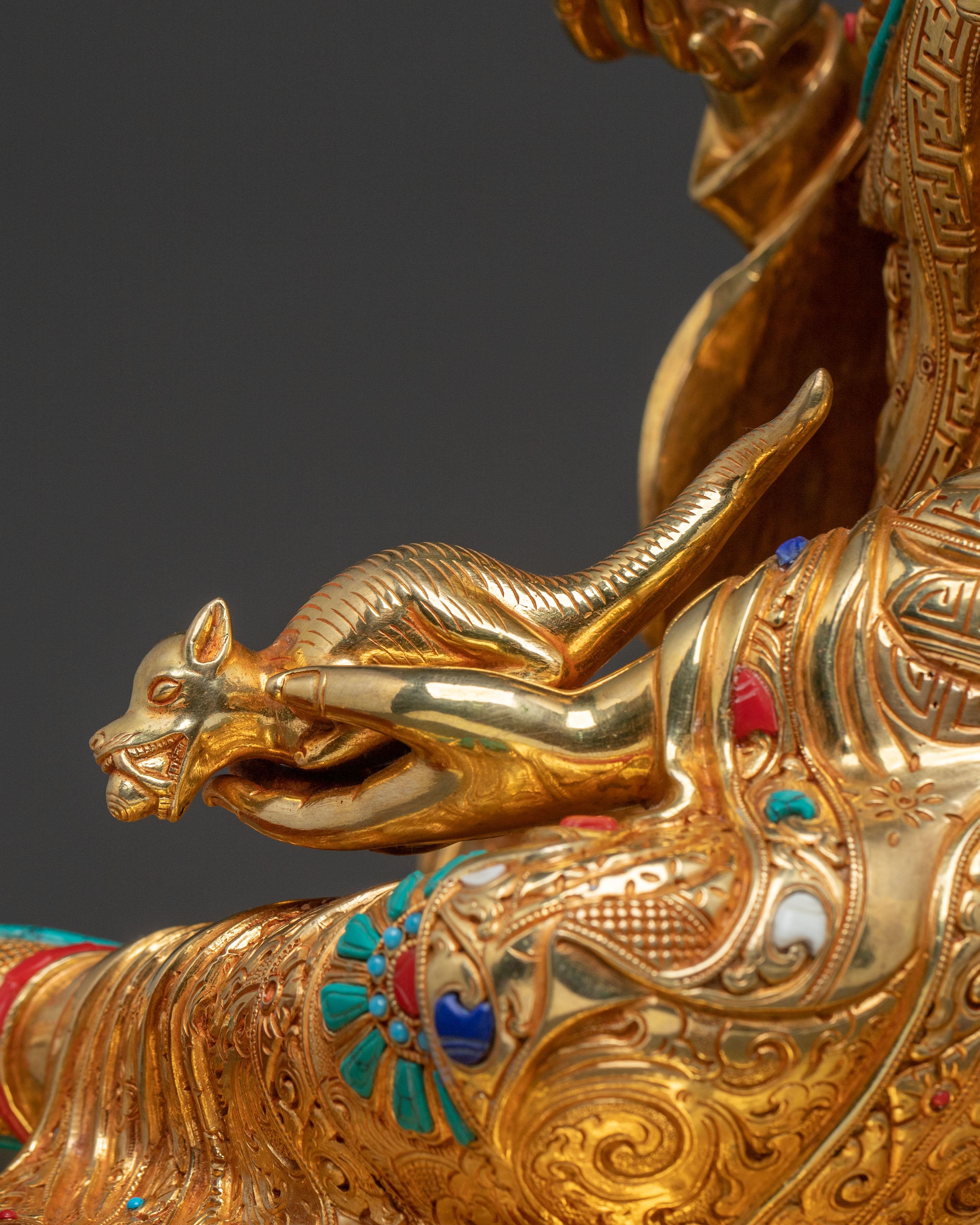 Guru Norla Statue | 24K Gold Gilded Buddhist Master