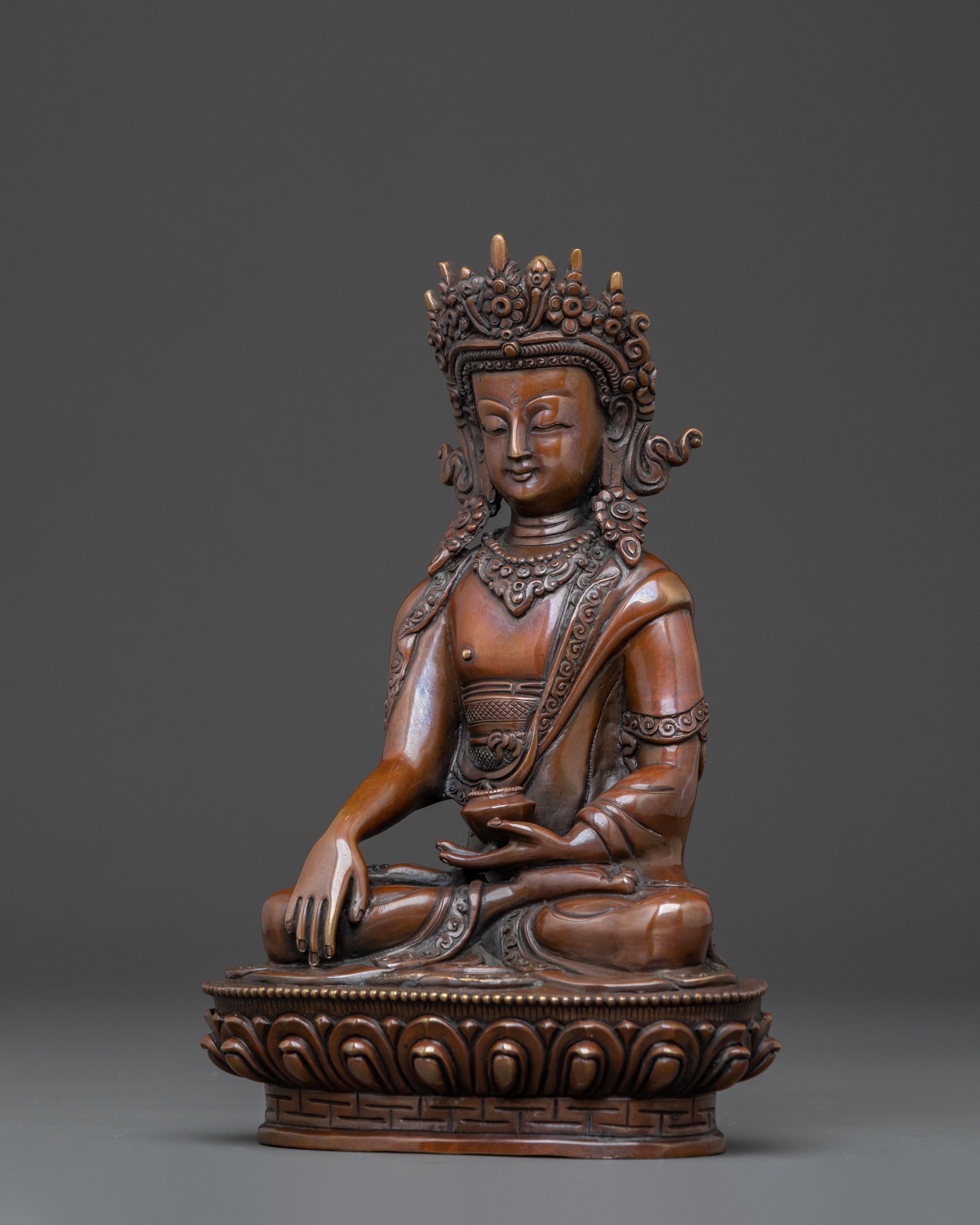 Crown Shakyamuni Buddha Statue | Meditational Decor
