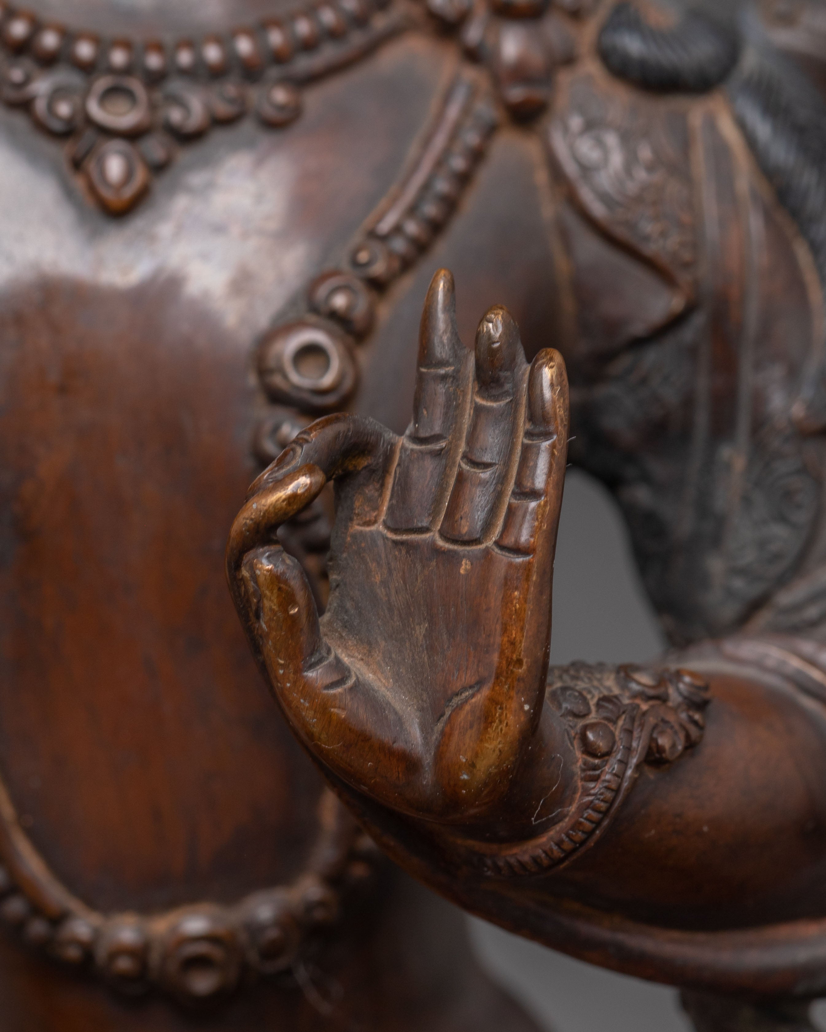 Handcrafted Manjushri Statue of Power and Wisdom